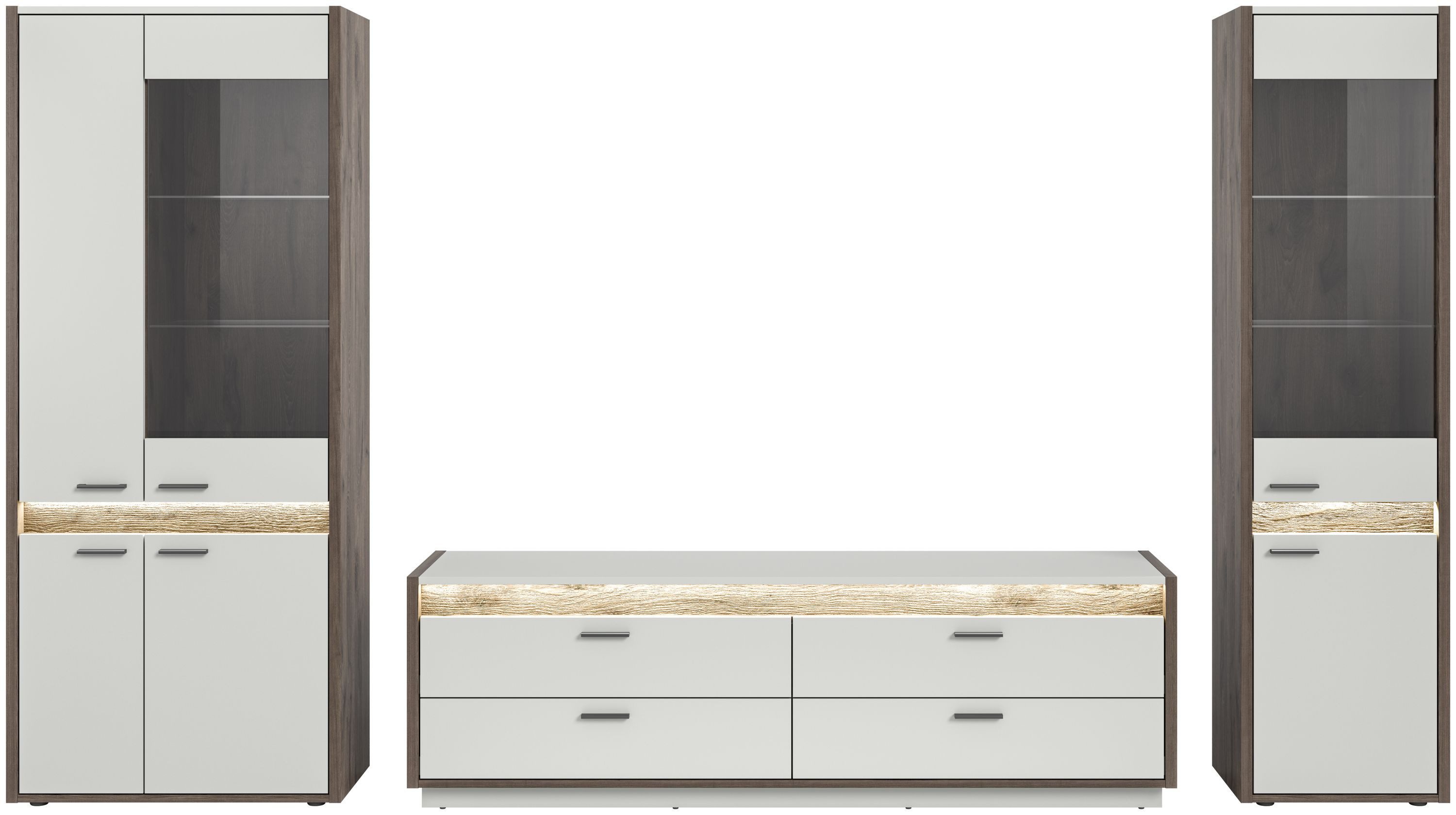 xonox.home Wohnwand Falcona, (3tlg. Set bestehend günstig online kaufen
