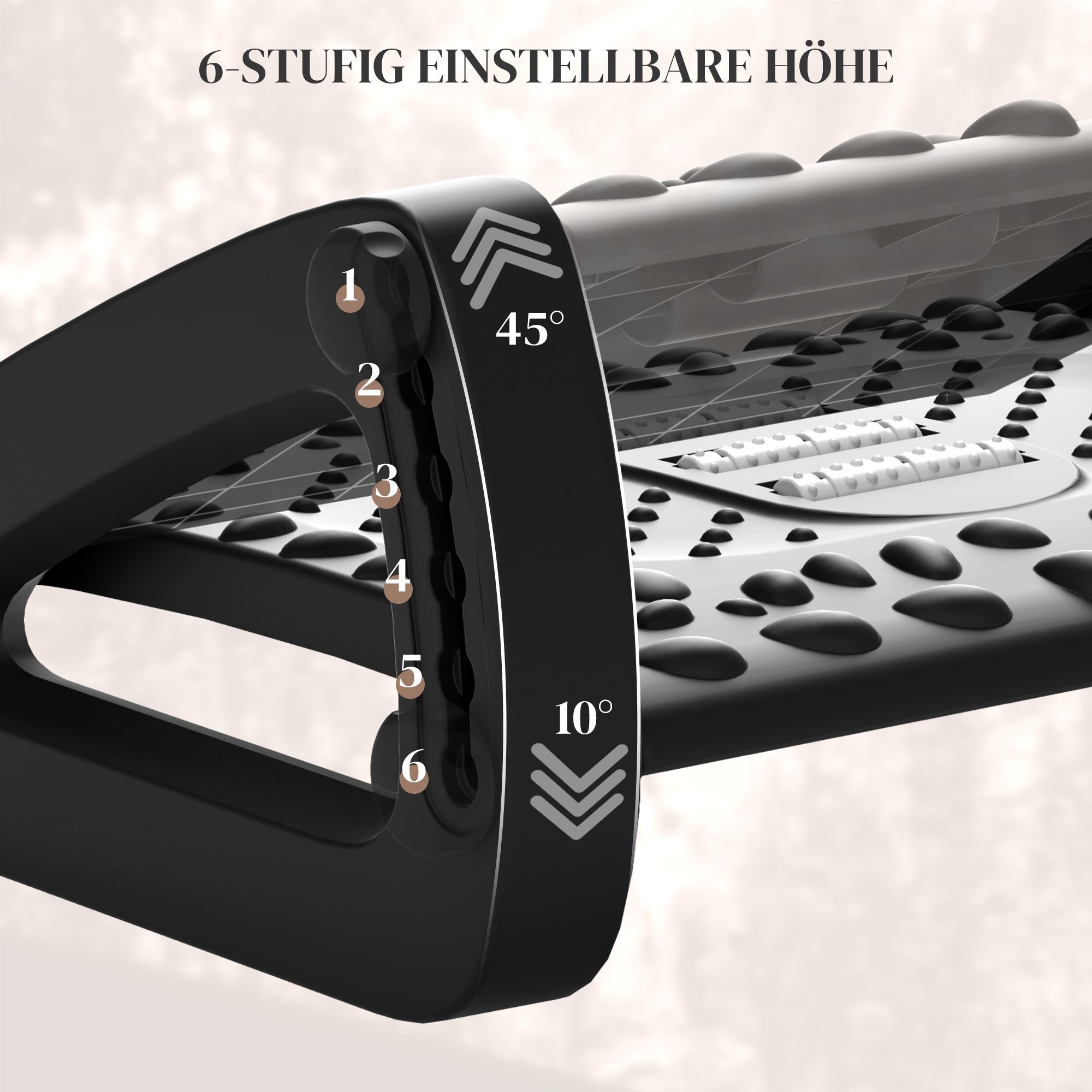 MC Star Fußstütze Schreibtisch 6 Stufig Höhenverstellbar Fußablage mit Mass günstig online kaufen