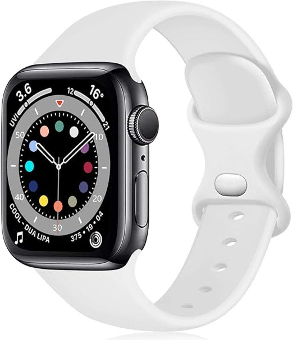 Baker Smartwatch-Armband Apple Watch Armband 44mm 45mm 49mm 46mm 42mm 40mm 41mm 38mm, Weiches Silikon Band für iWatch Ultra SE Series 10 9 8 7 6 5 4 3 2