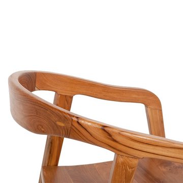 LebensWohnArt Stuhl Teak Design Lounge-Stuhl FUNNO Natural