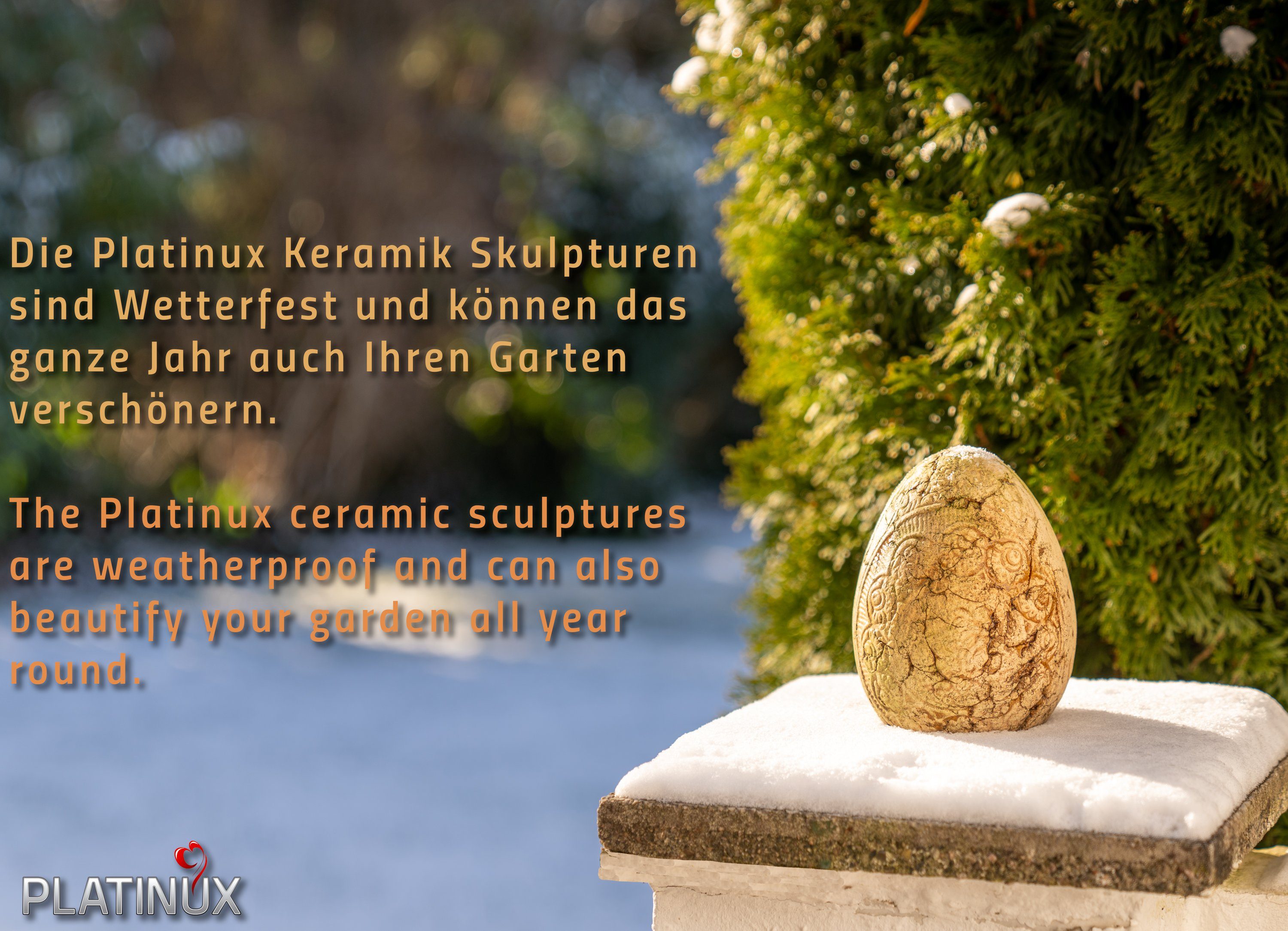 PLATINUX Gartenfigur Steingut Blumentopf (1 Steinoptik & Abflussloch Stück), Handmade Blumenkübel mit Untersetzer, 14,6x12,3cm