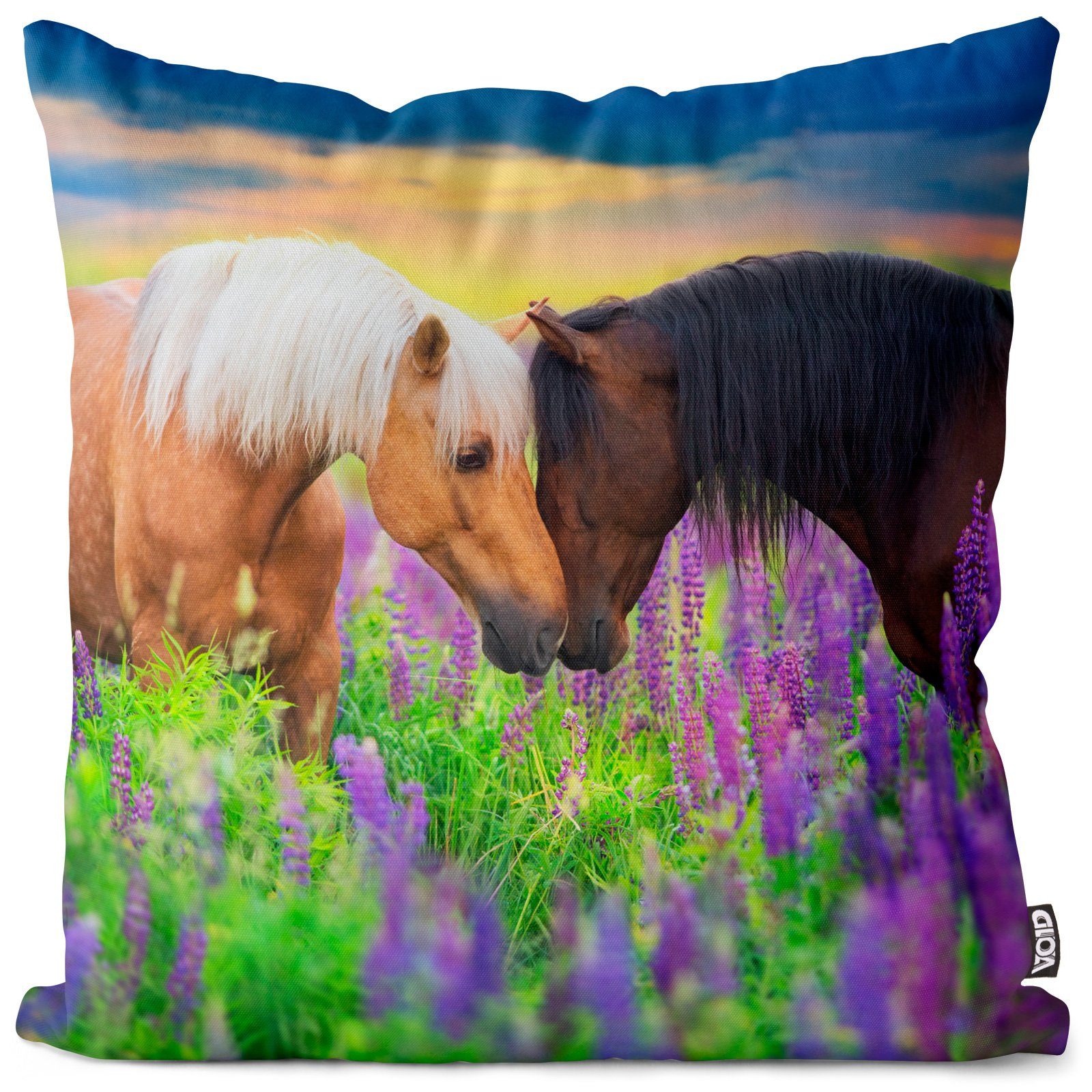 Hengst Stück), Pferd Reiten Pferde Bauernhof Kissenbezug, Spanien (1 Blumen voltigieren Kissenbezug Sofa-Kissen VOID