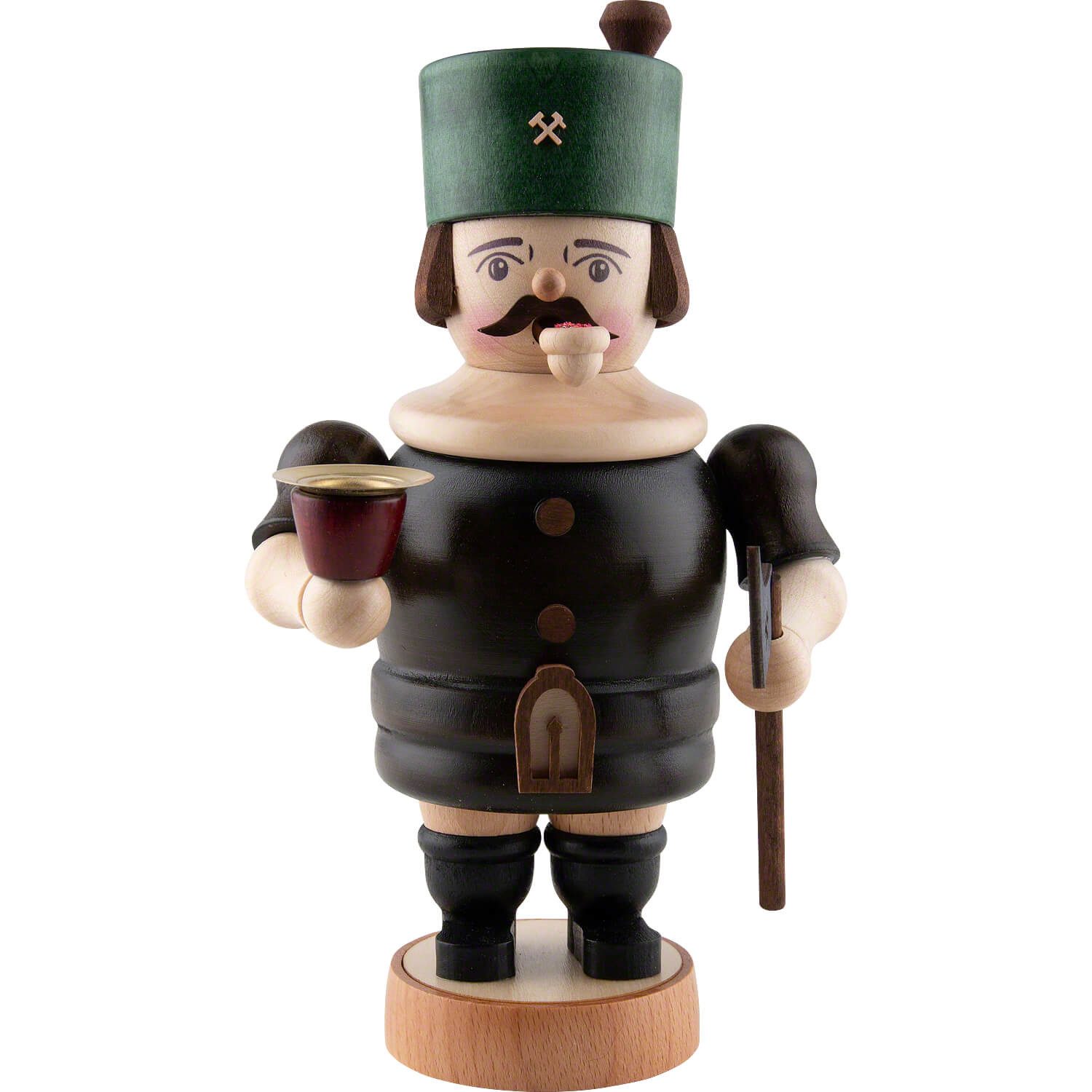 Räuchermännchen Bergmann mit Kerze (19cm) Räuchermann von Kunstgewerbe Lenk & Sohn