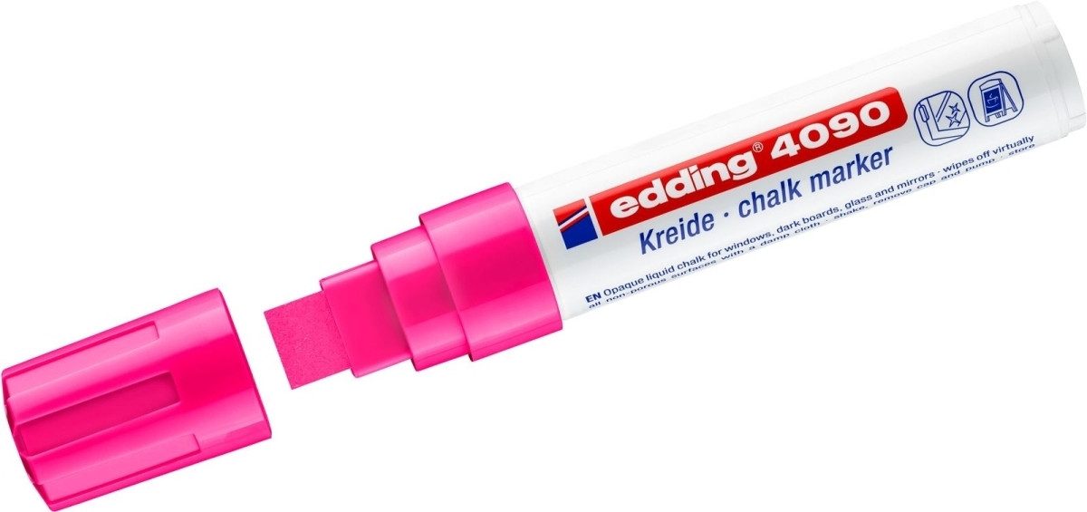 Filzstift Kreidemarker edding 4090 4-15mm neonpink