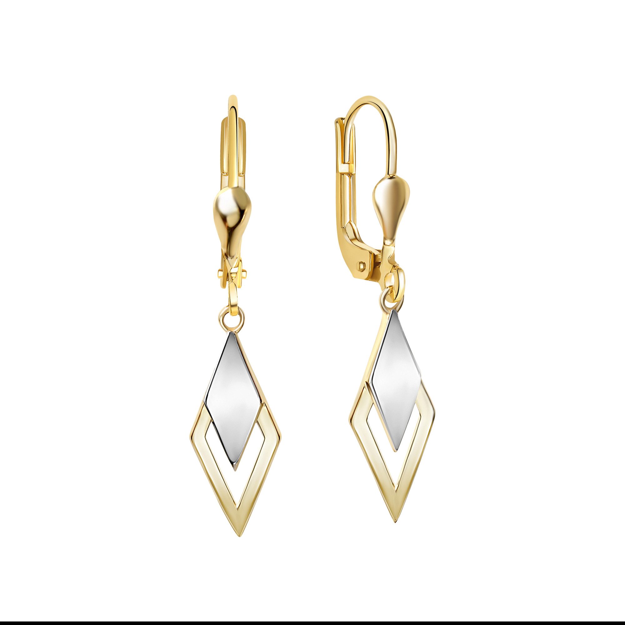 Fascination by Ellen K. Paar Ohrhänger 585/- Gelbgold bicolor glanz günstig online kaufen