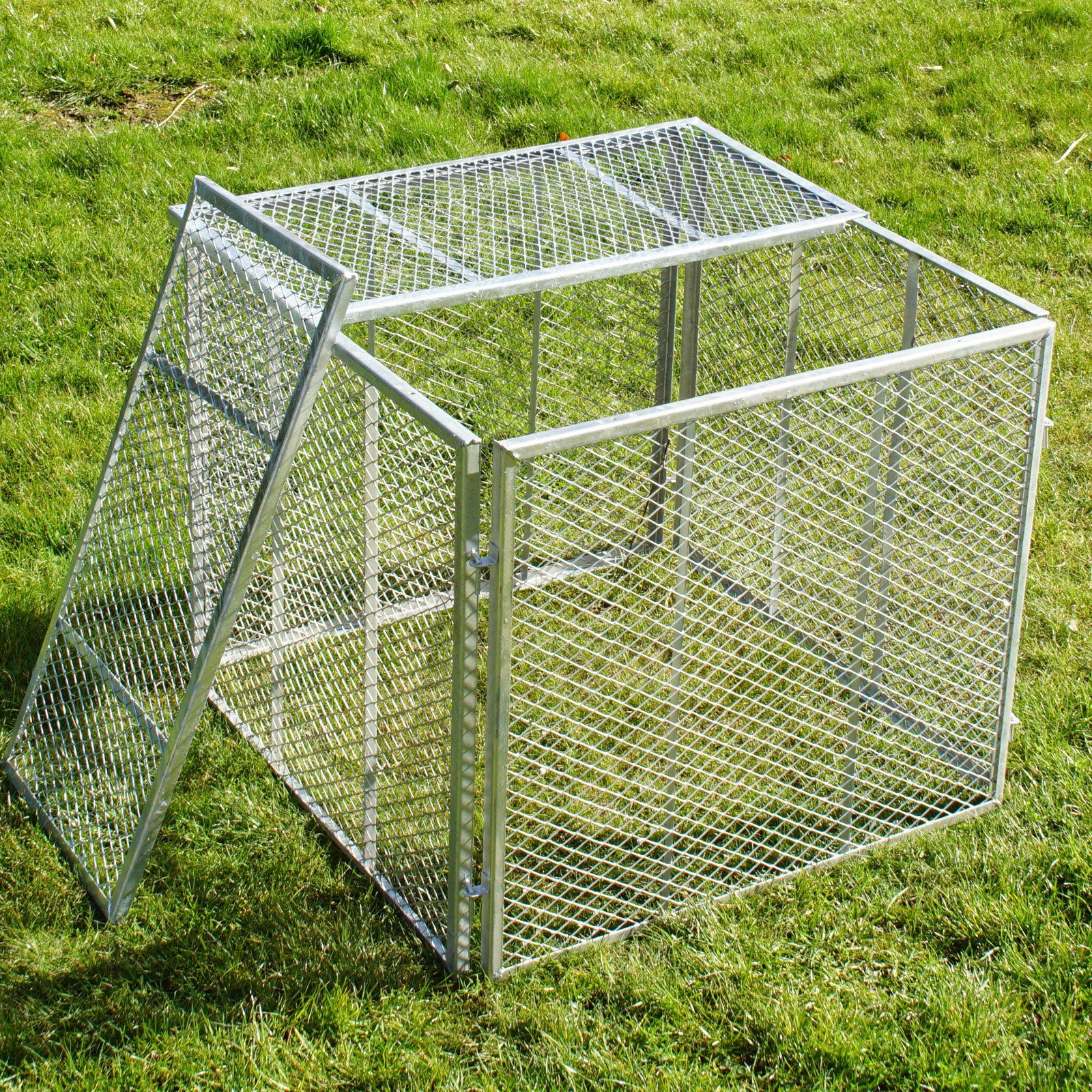 TRUTZHOLM Komposter Metall 100x100x80 cm mit 2 tlg Deckel Gartenkomposter f günstig online kaufen