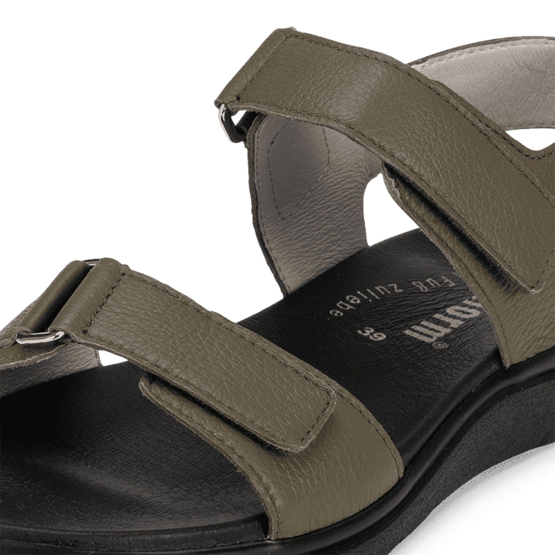 Damenschuhe khaki Sandale Sandale vitaform Hirschleder