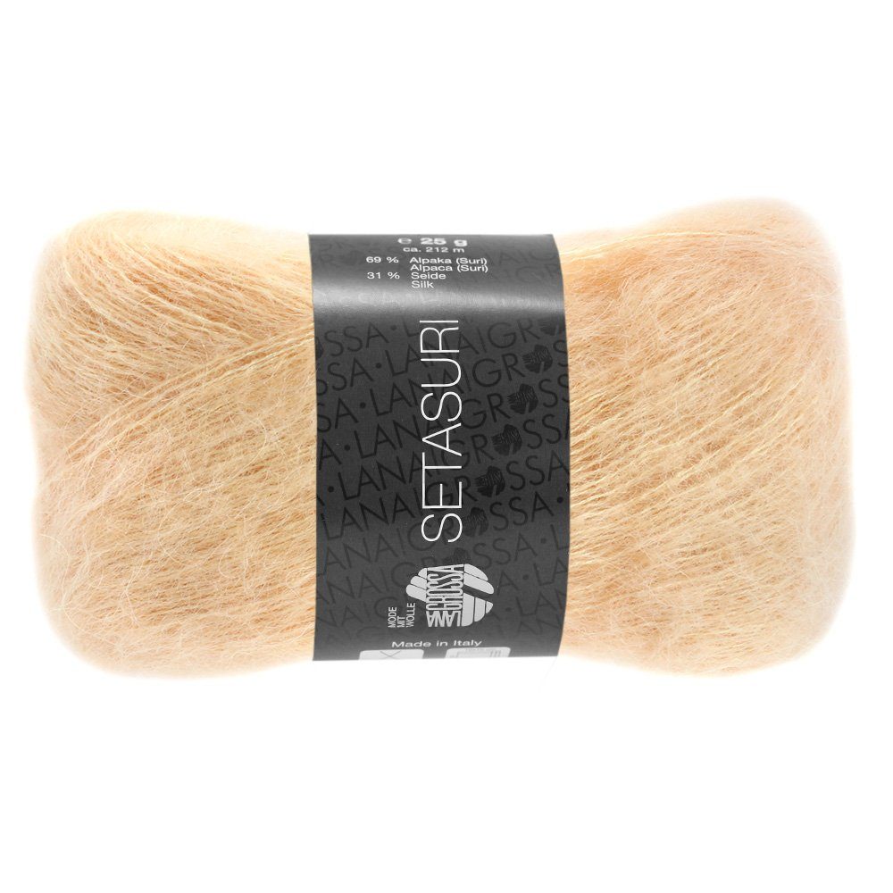LANA GROSSA SETASURI Häkelwolle, 212 m (Feines Lace-Garn aus Alpaka (Suri) und Seide), 25 g