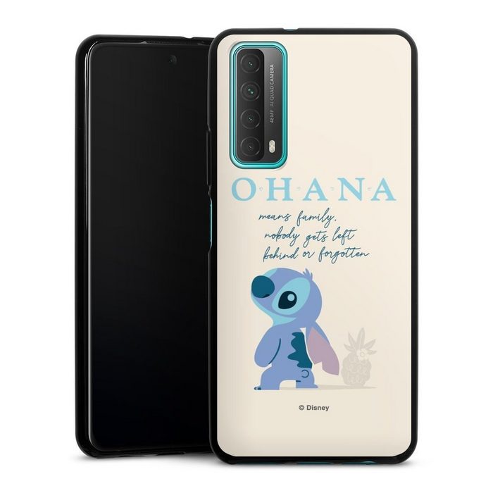 DeinDesign Handyhülle Lilo & Stitch Offizielles Lizenzprodukt Disney Ohana Stitch Huawei P Smart 2021 Silikon Hülle Bumper Case Handy Schutzhülle