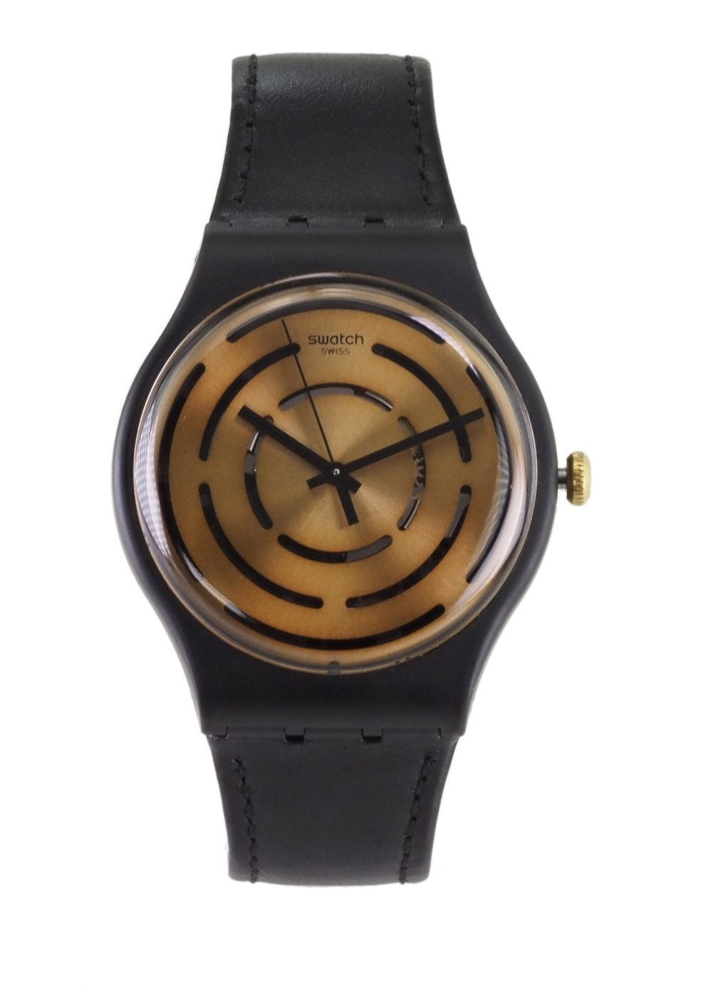 Swatch Quarzuhr Swatch Herren Quarz Uhr SUOB126 SEEING CIRCLES X22, (orange)