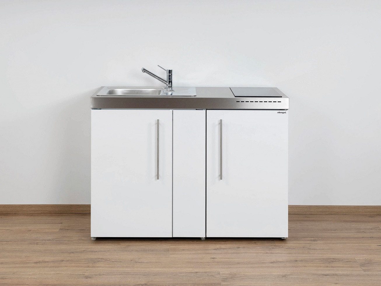 Stengel Küchenzeile MP 120, Miniküche Premiumline Weiß 120 cm