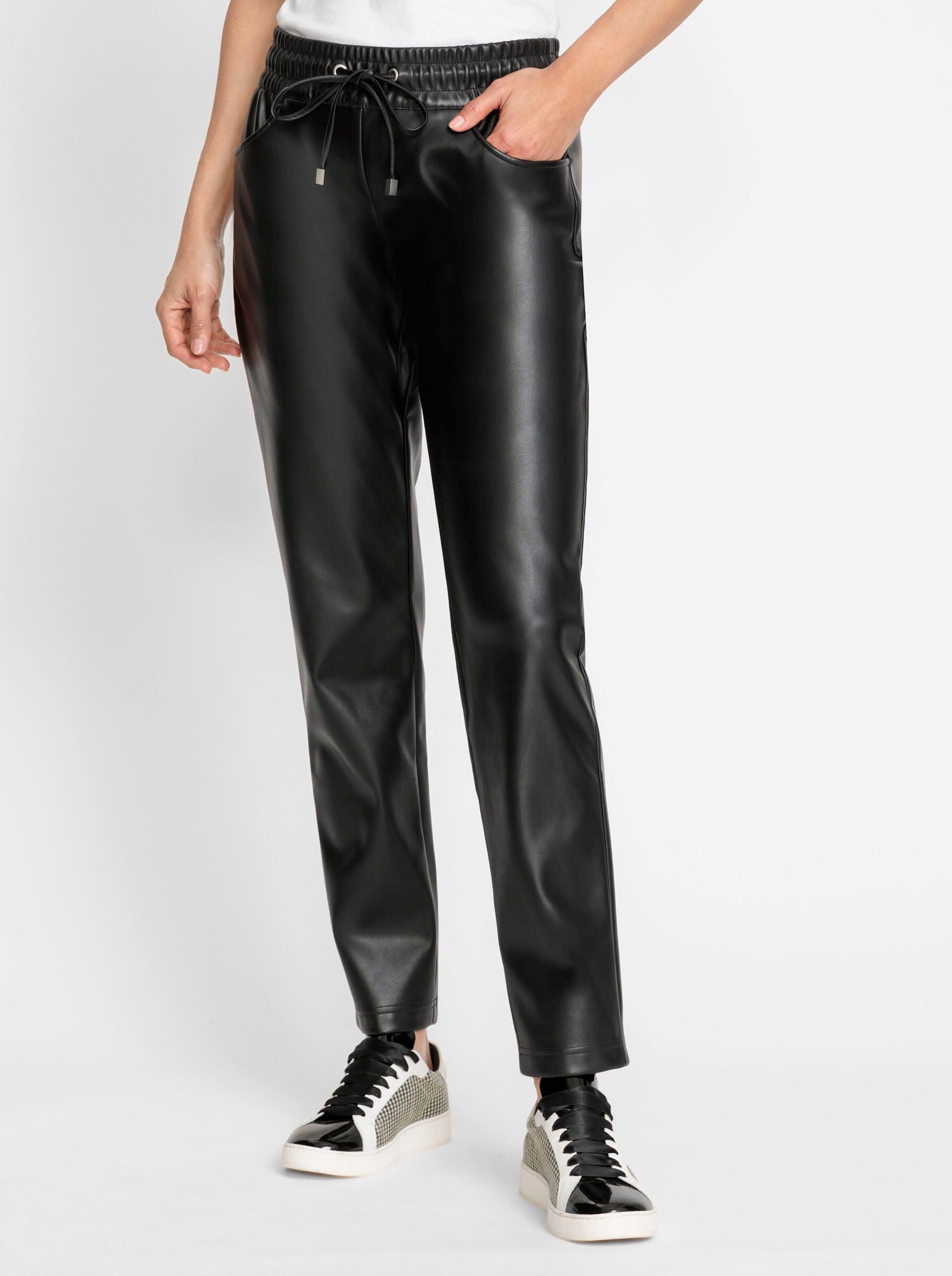 Witt Jerseyhose Lederimitat-Hose Innenbeinlänge ca. 74 günstig online kaufen
