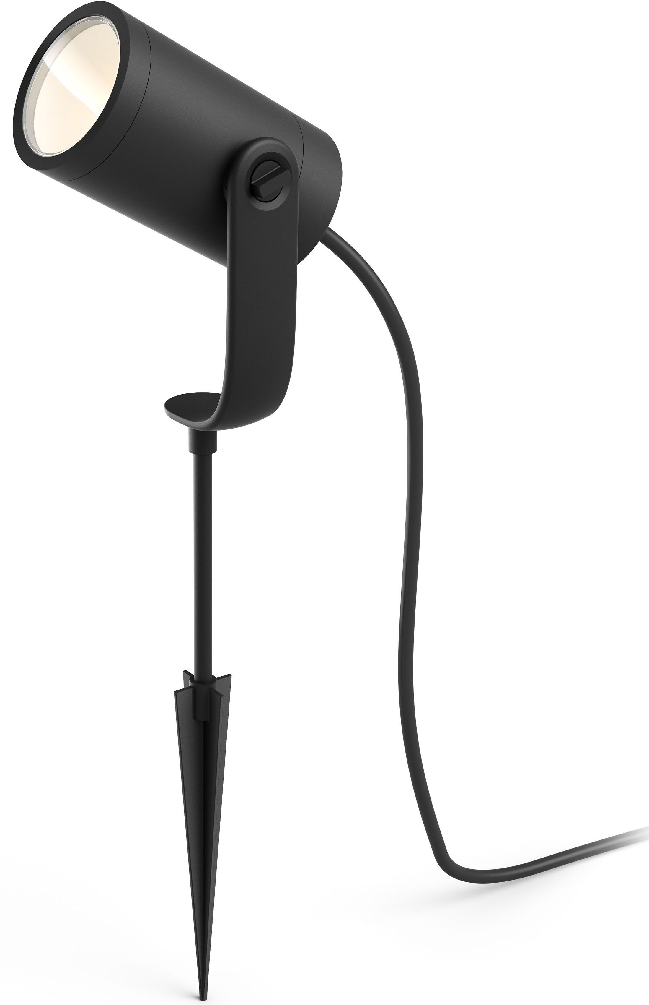 Philips Hue LED Gartenstrahler Lily, Smart Home, LED fest integriert, Farbwechsler, Niedervolt, Kompatibel mit Hue Produkten und Hue App System, 3er Set