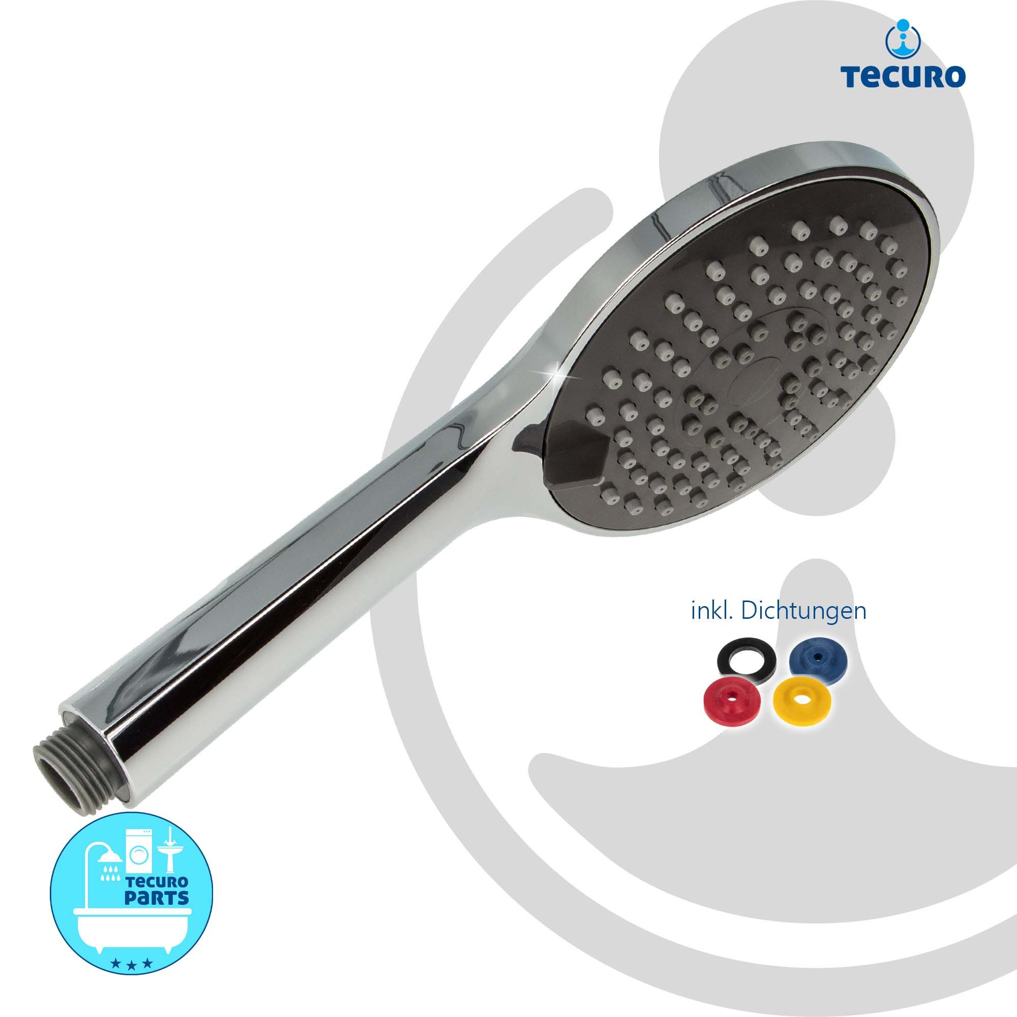 Duschbrause Handbrause ew-200 mit 3-Funktionen - Ø 120 mm mit Antikalkdüsen