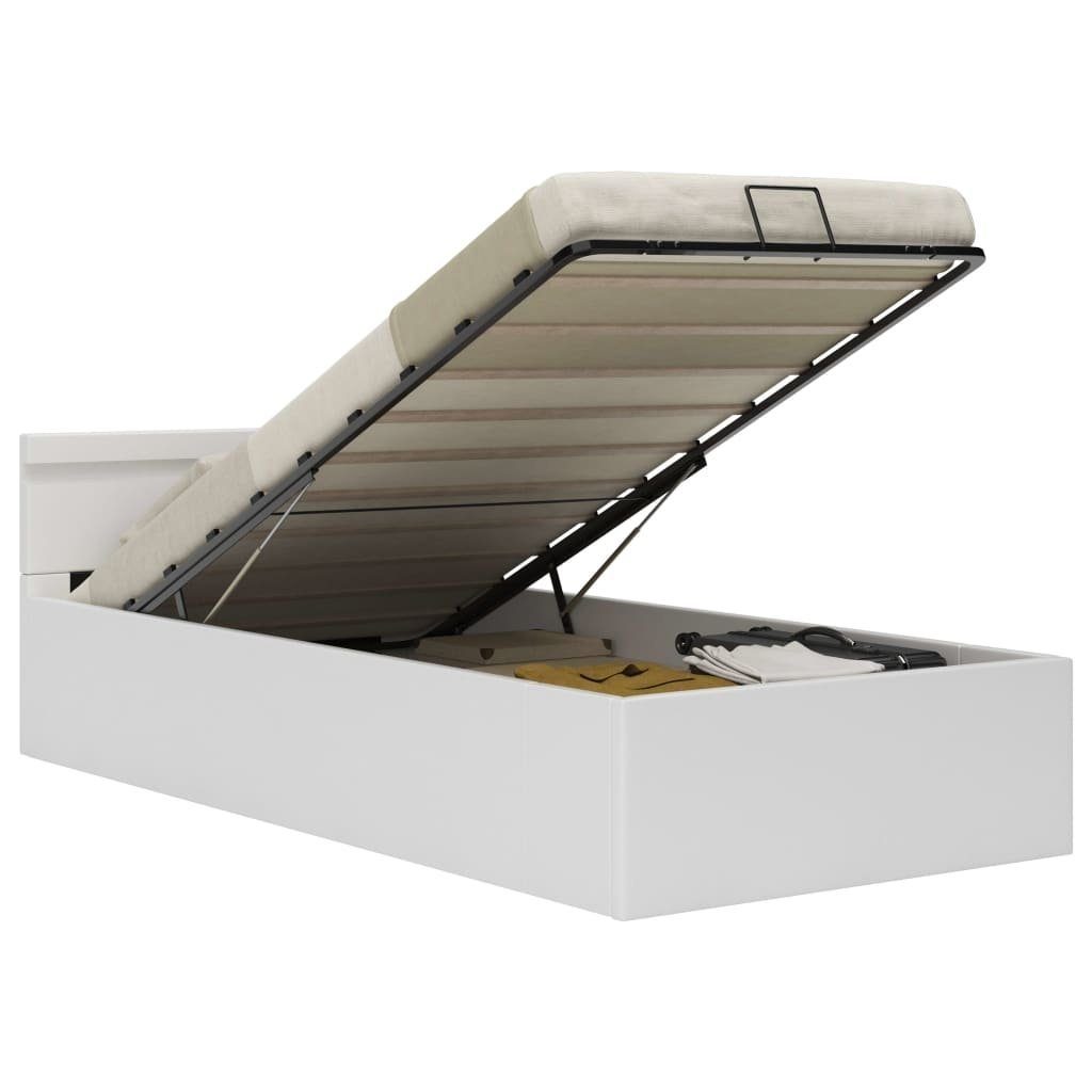 vidaXL Stauraumbett inkl. LED in Weiß (BxH: 97x73 cm)