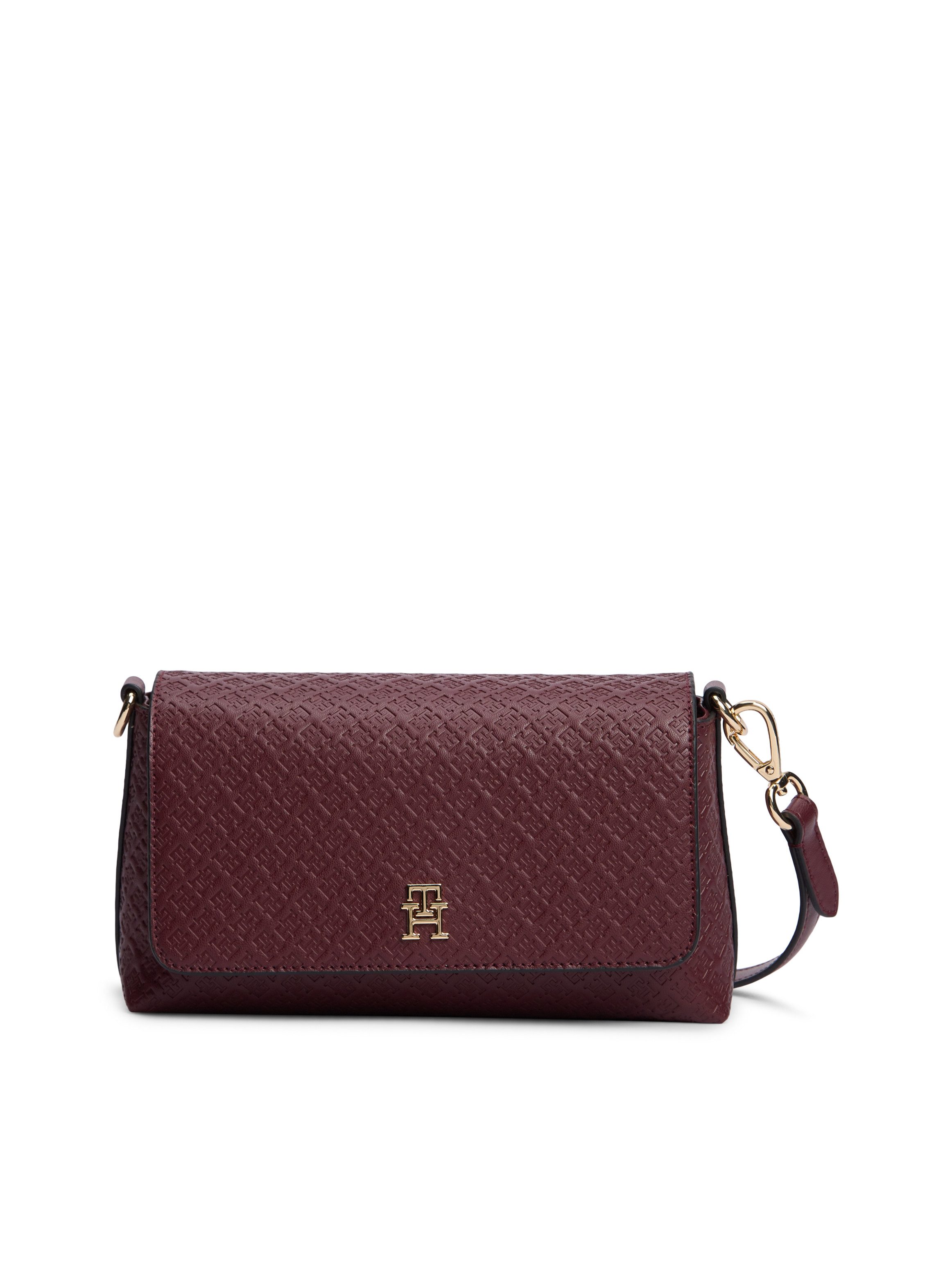 Tommy Hilfiger Umhängetasche TH ICON CONV CROSSOVER MONO, Damen Schultertasche, Handtasche, Clutch mit TH-Logoprägung