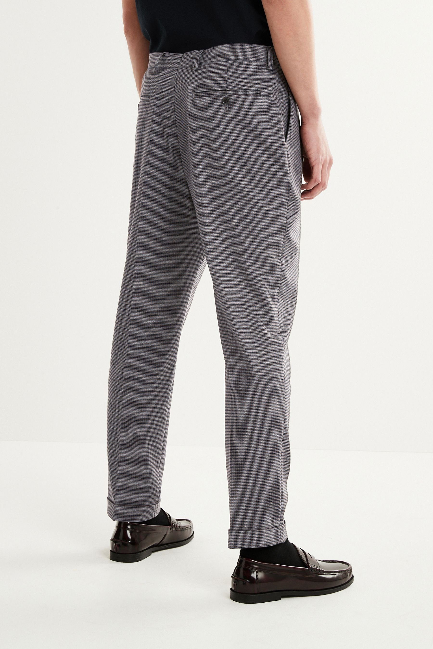 Anzughose Hahnentrittmuster: Anzug Relaxed (1-tlg) Hose Next Fit mit