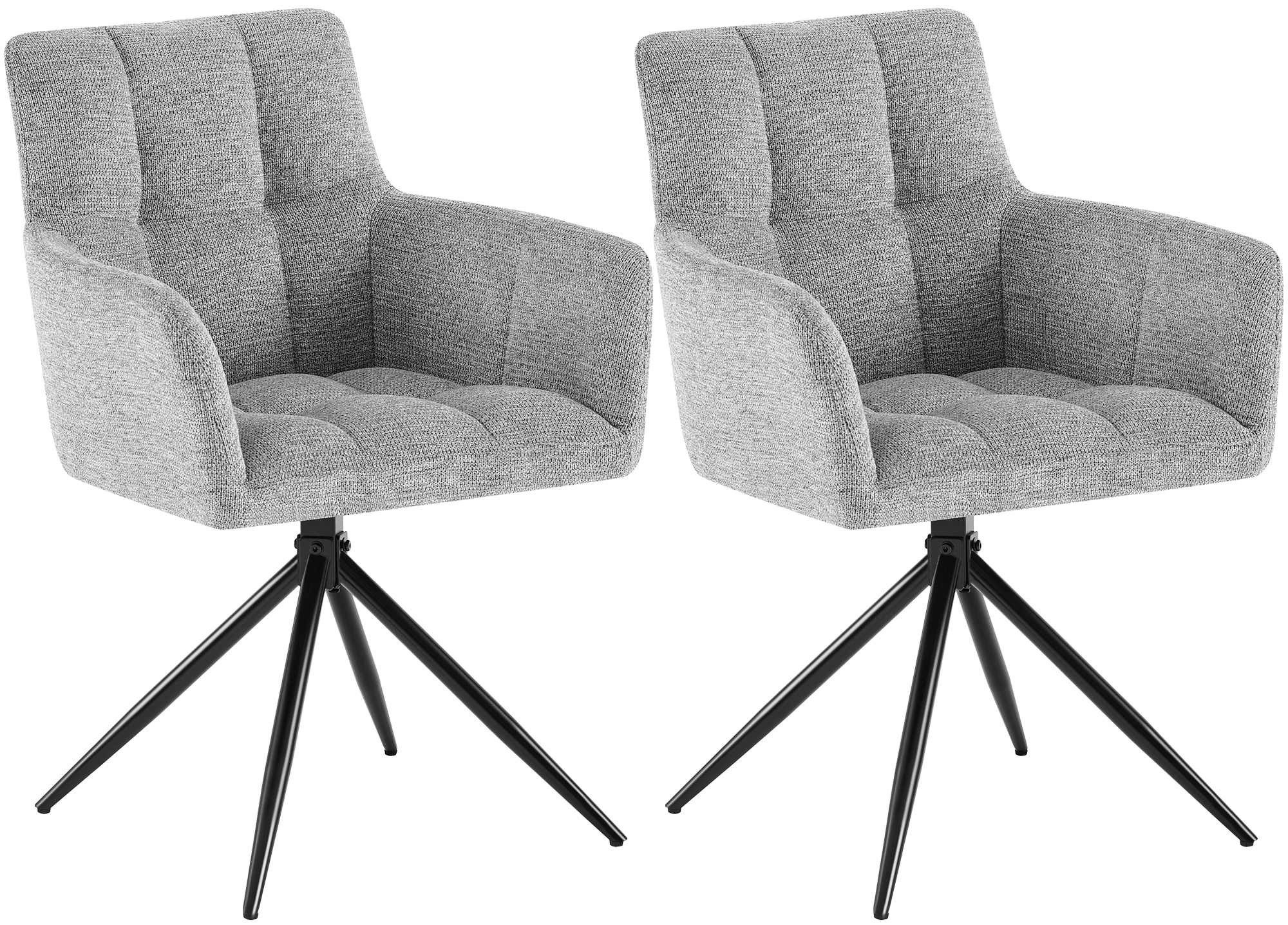 CLP Esszimmerstuhl Jonah (2er Set), drehbar mit Armlehnen, bis 150 kg belastbar