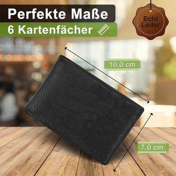 FLEXIBILITE Mini Geldbörse Kleines Portemonnaie Damen Herren Mini Geldbörse Geldbörse, RFID SCHUTZ