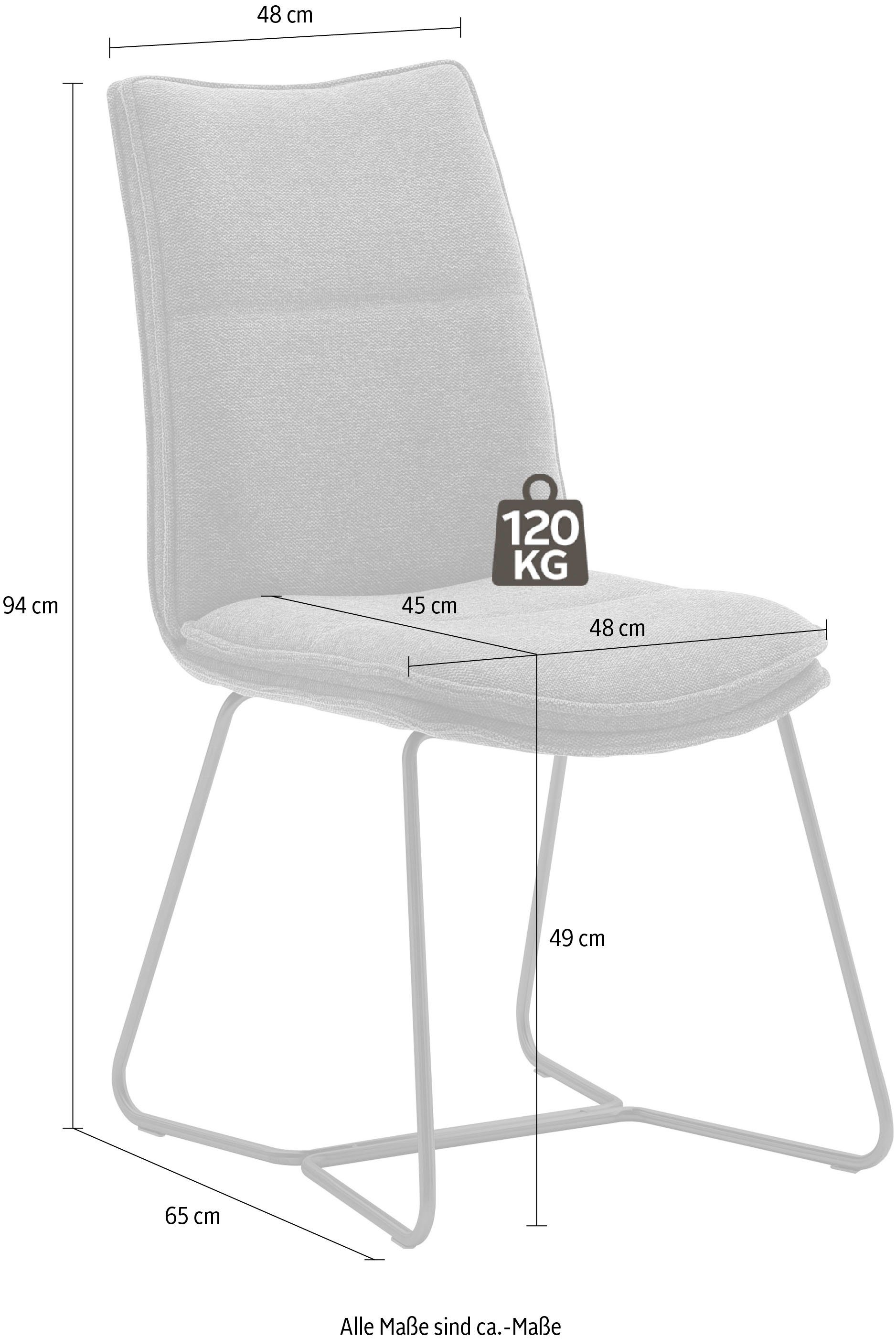 furniture Schwarz Olive 120 Stuhl belastbar Stuhl (Set, Hampton | bis Kg lackiert Olive St), matt MCA 2 |