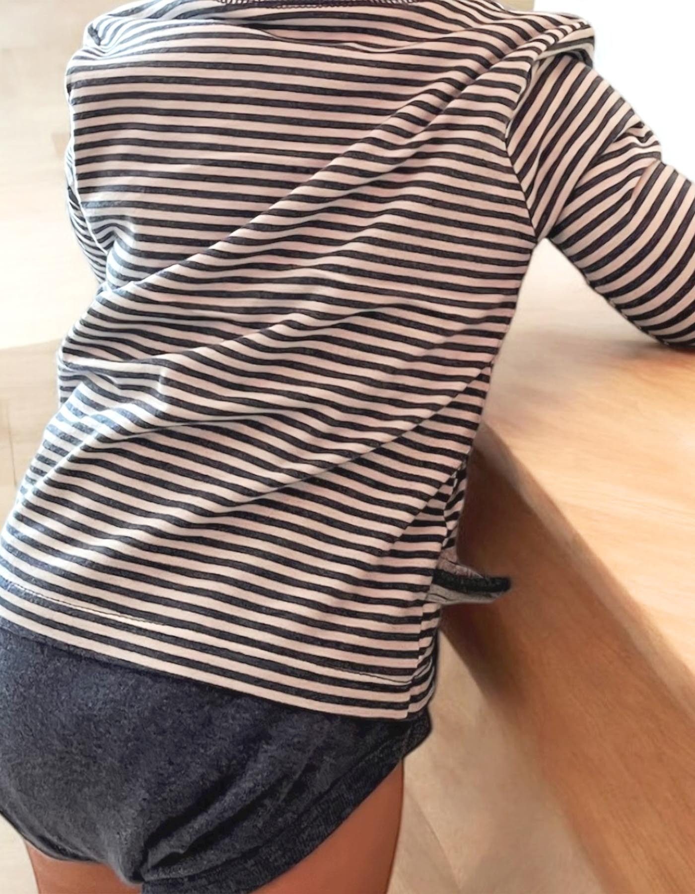 OrganicEra Shirtbody Langarm-Bodyshirt aus Bio-Baumwolle, gestreift (1-tlg)