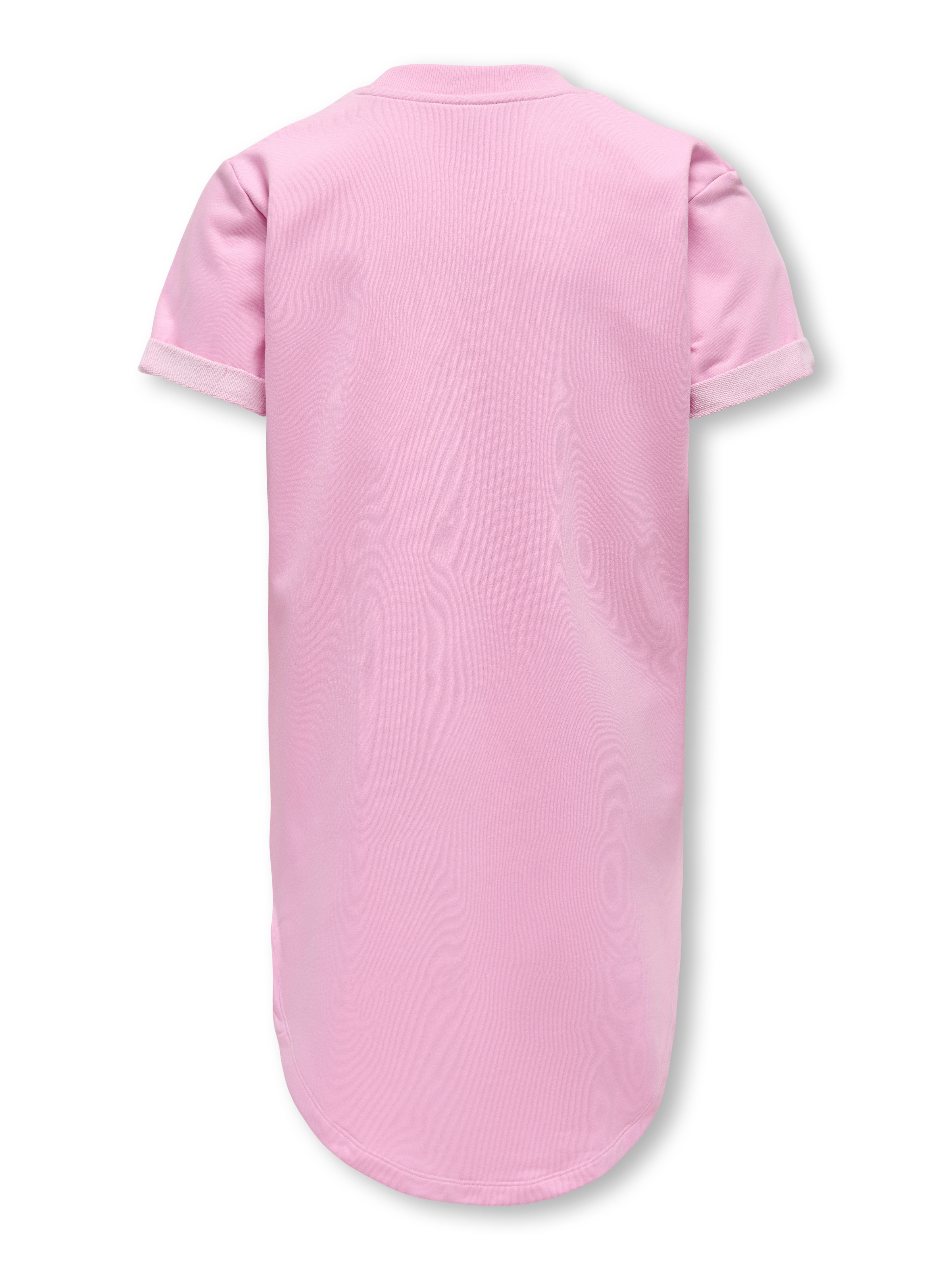 KIDS ONLY Sweatkleid KOGINE S/S DRESS VD ZA JRS mit abgerundetem Saum, hinten etwas länger geschnitten