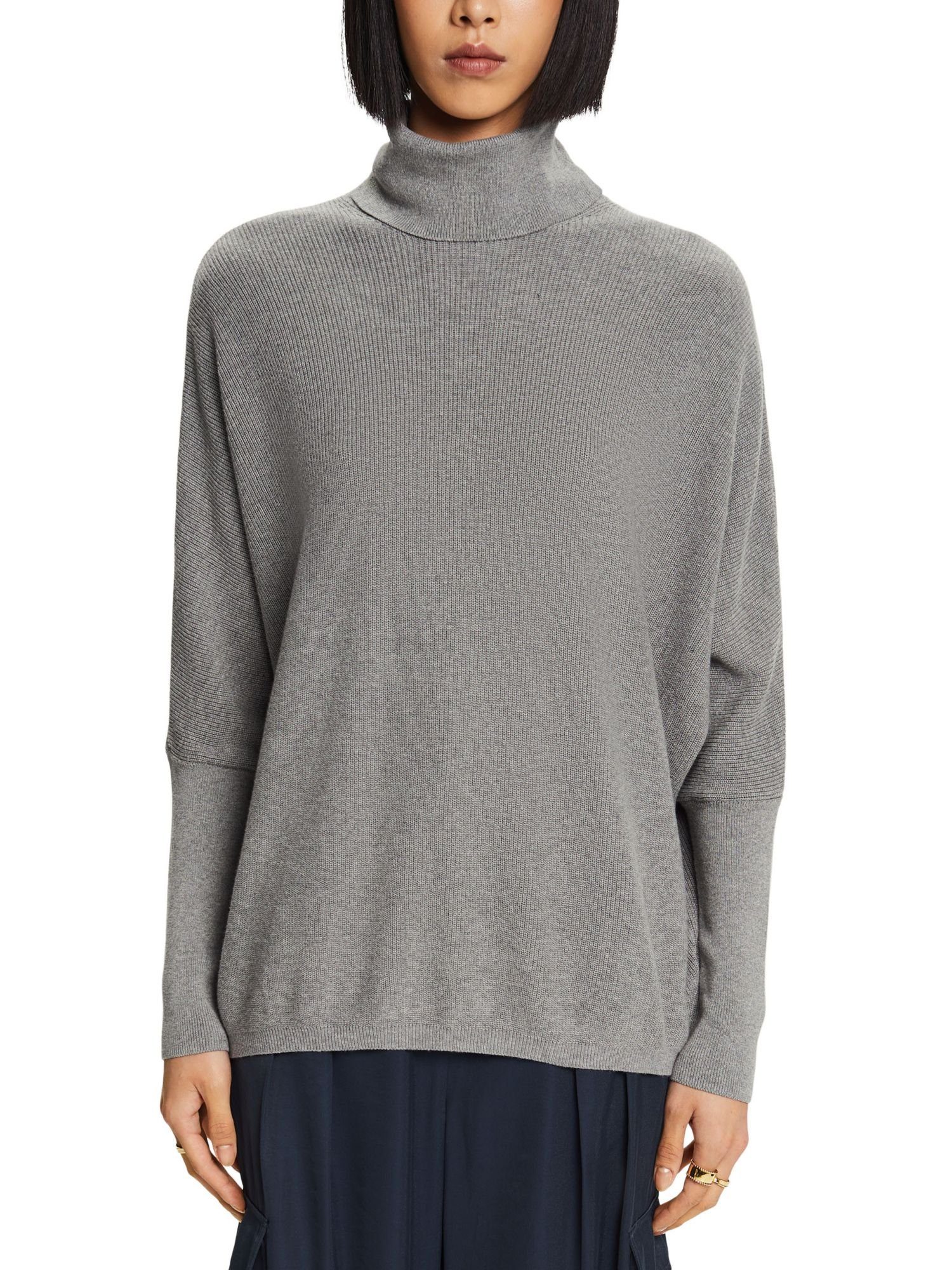 Fledermausärmeln mit Rollkragenpullover GREY Rollkragenpullover MEDIUM Esprit