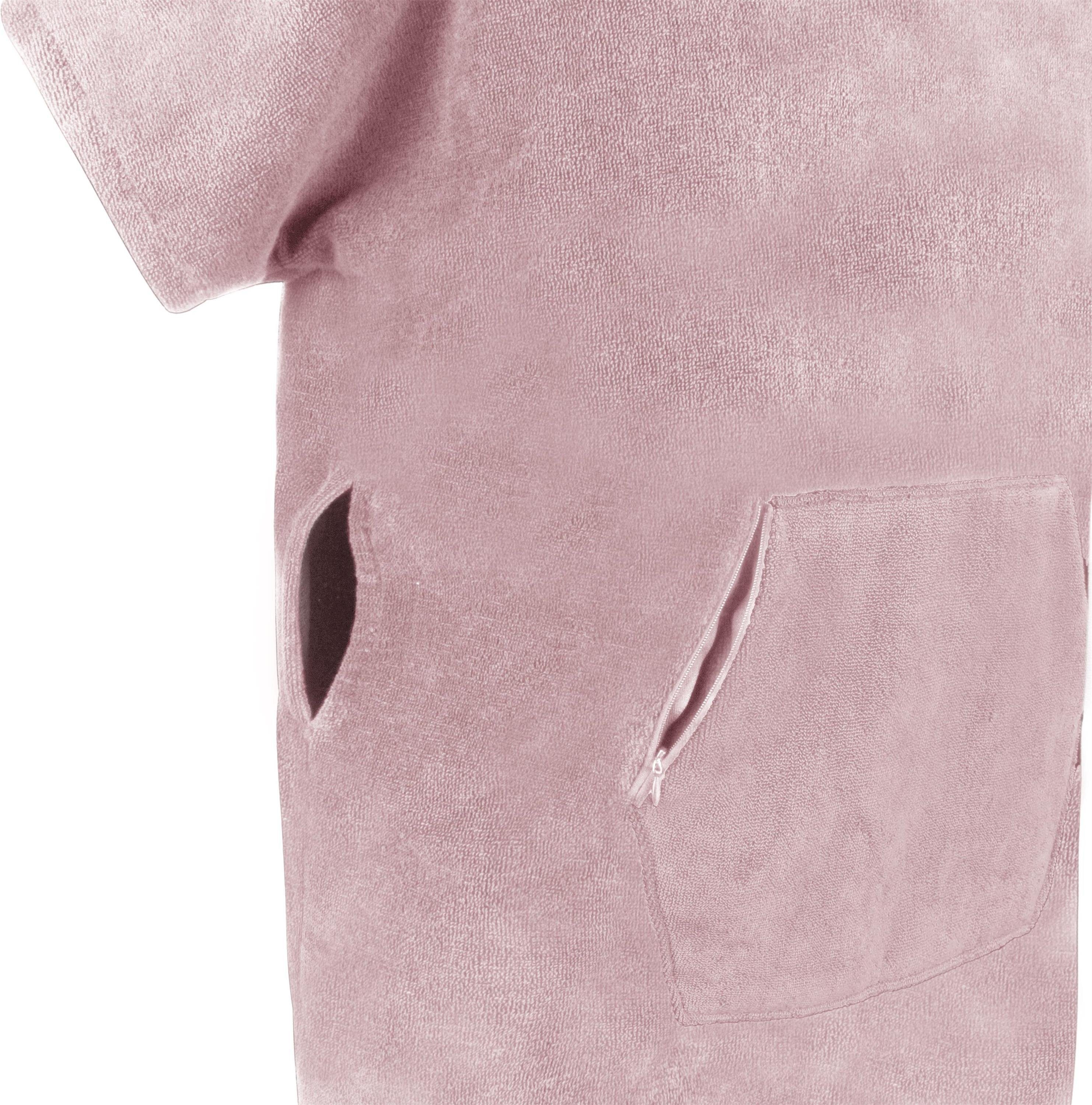 normani Badeponcho Bademantel Surfer Poncho, Midilänge, Baumwolle, Kapuze, Schlupf, Badeponcho aus 100 % saugstarker Baumwolle – Bild 5 von 5