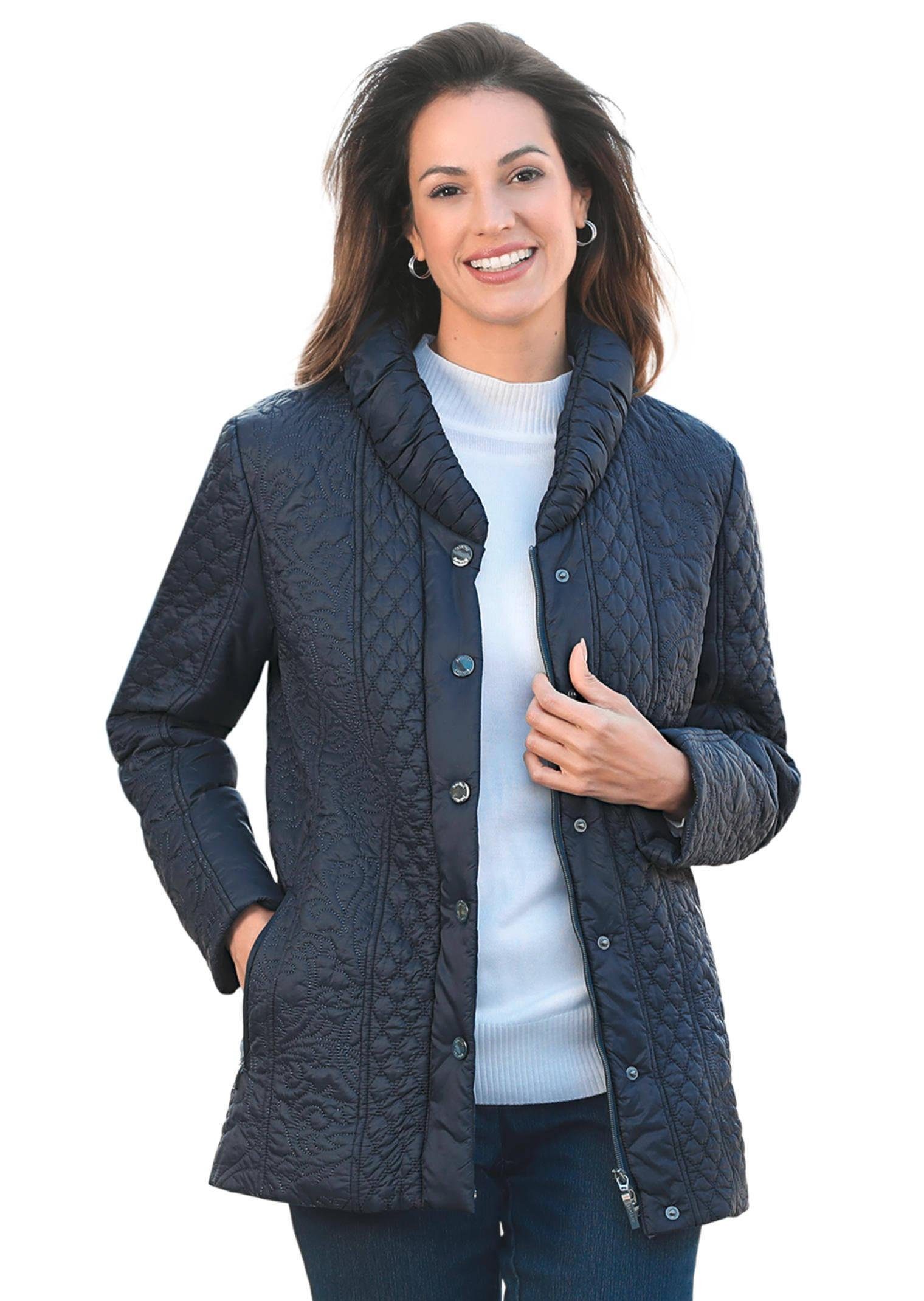 GOLDNER Kurzmantel Kurzgröße: Jacke mit attraktivem Stepp-Mustermix günstig online kaufen