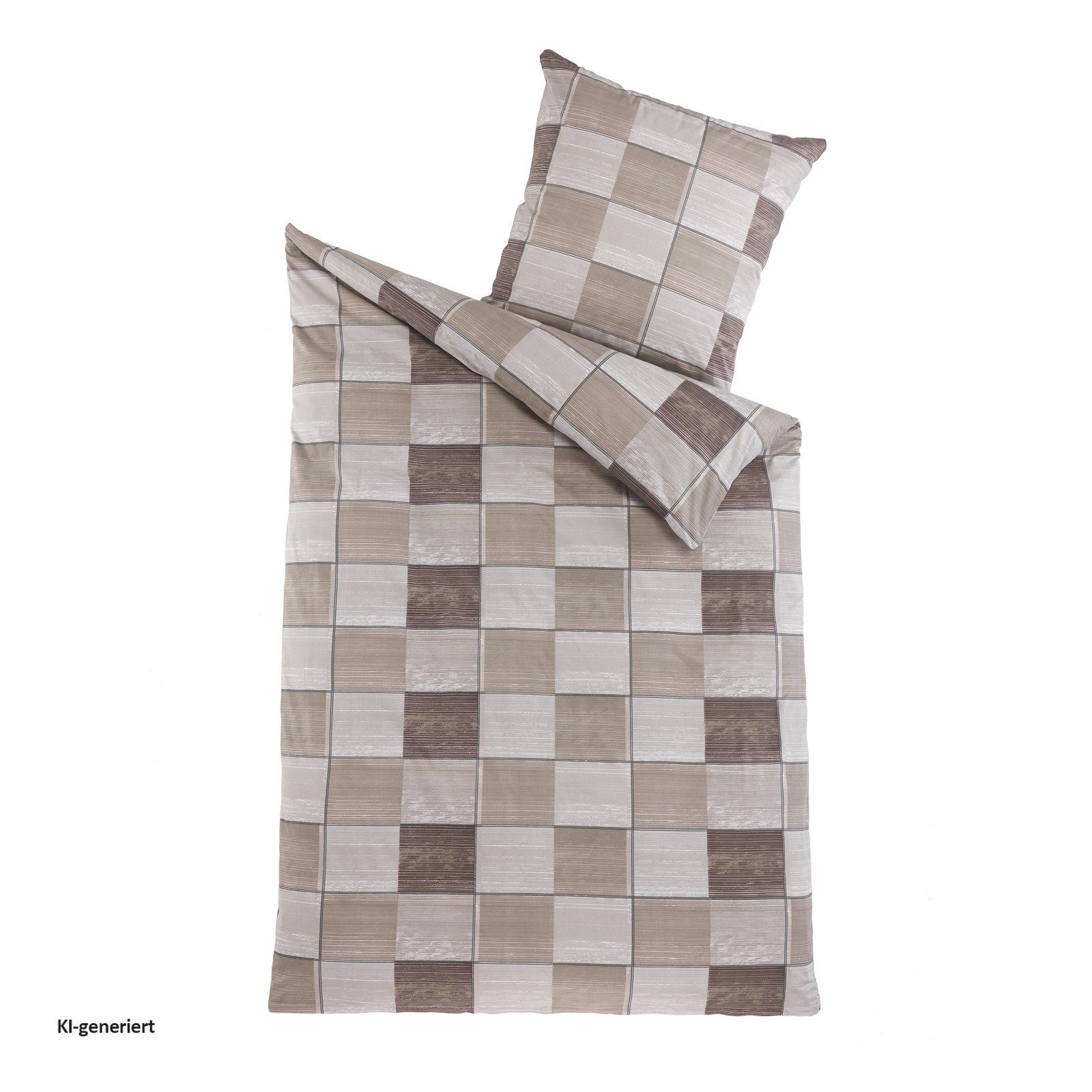 HTI-Living Bettwäsche Baumwoll-Bettwäsche 135 x 200 2 teilig, 100% Baumwolle, 1 teilig, glatt und hautfreundlich