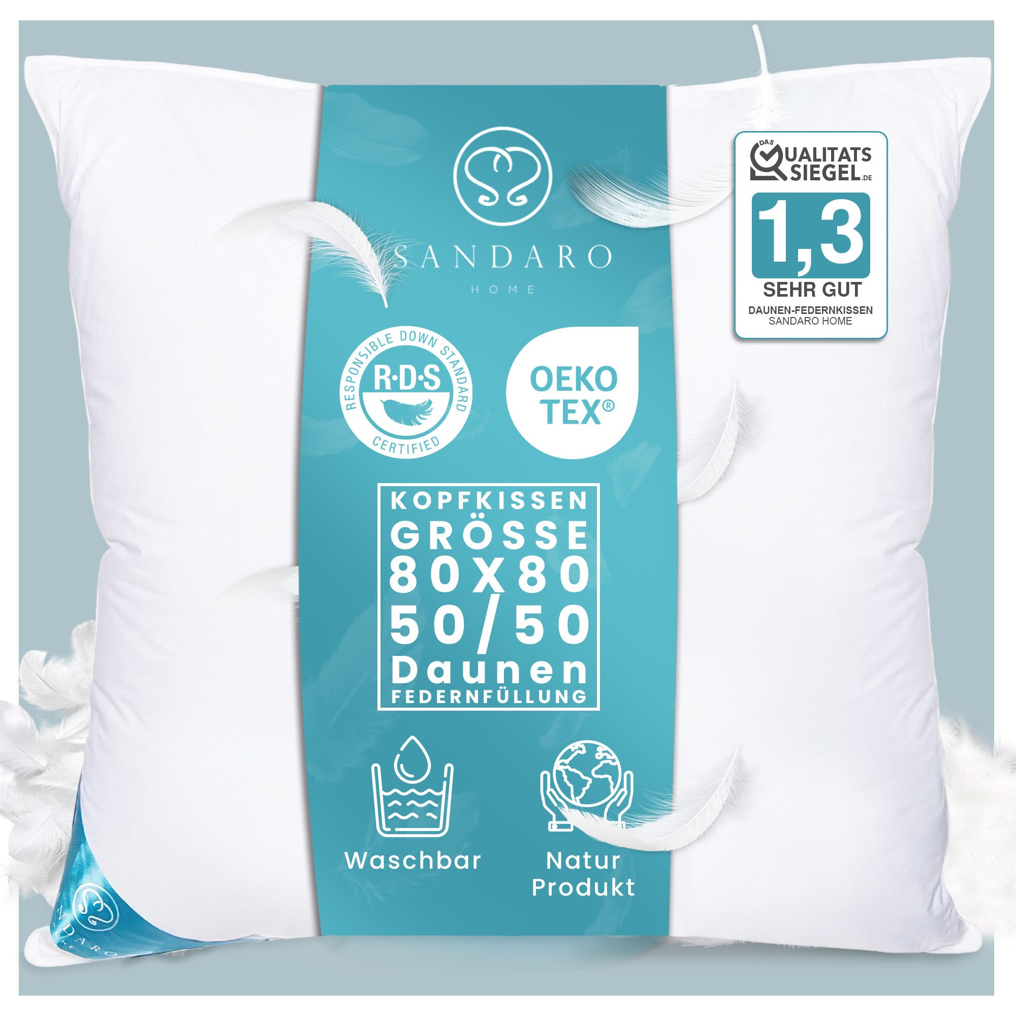 Sandaro Home Kopfkissen Federkissen und Federkopfkissen – Perfekter Schlafk günstig online kaufen