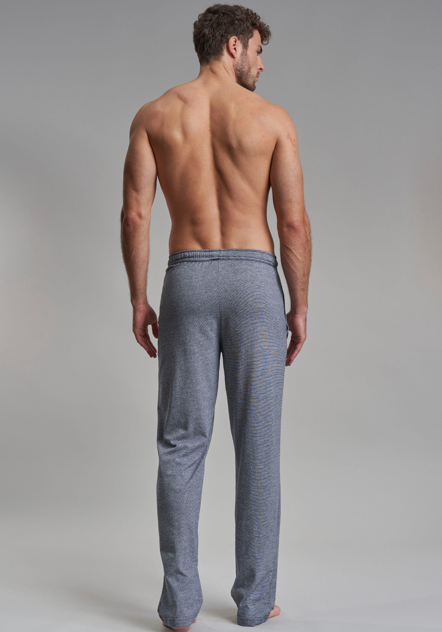 GÖTZBURG Pyjamahose Upper West elastischer Bund, Baumwollmix, schnelltrocknend, Seitentaschen, locker