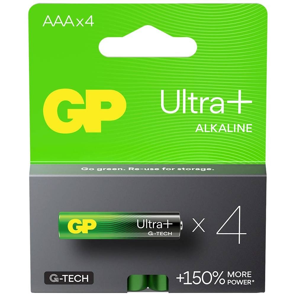 GP Batteries GP Ultra Akku AAA Plus Batterien Micro, Alkaline