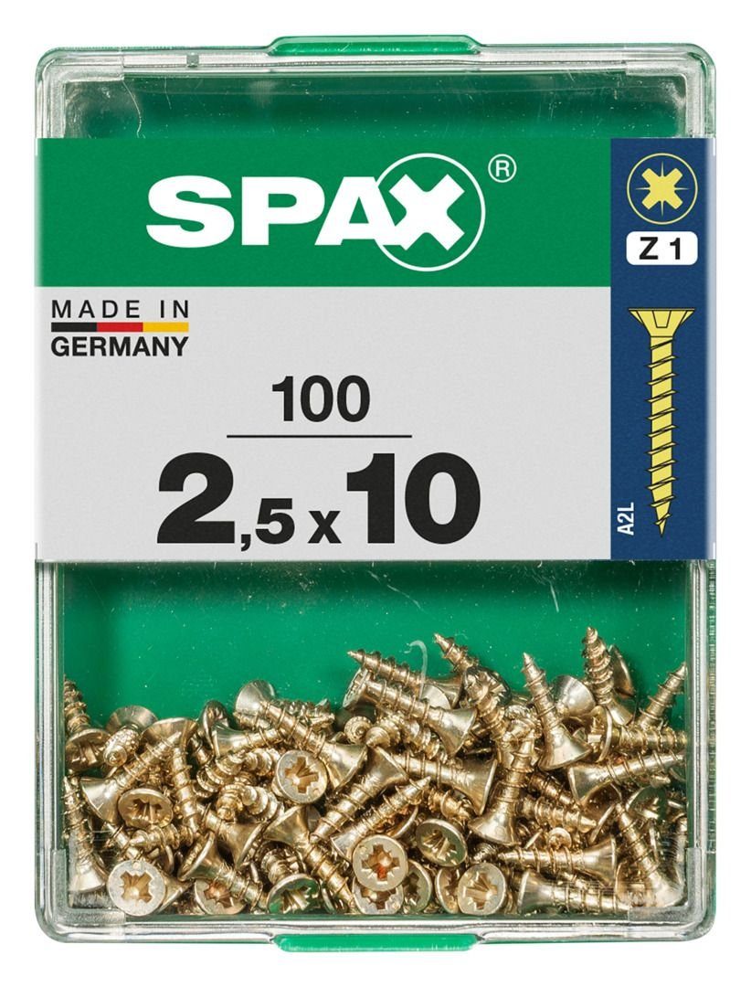 SPAX Holzbauschraube Spax Universalschrauben 2.5 x 10 mm PZ 1 - 100