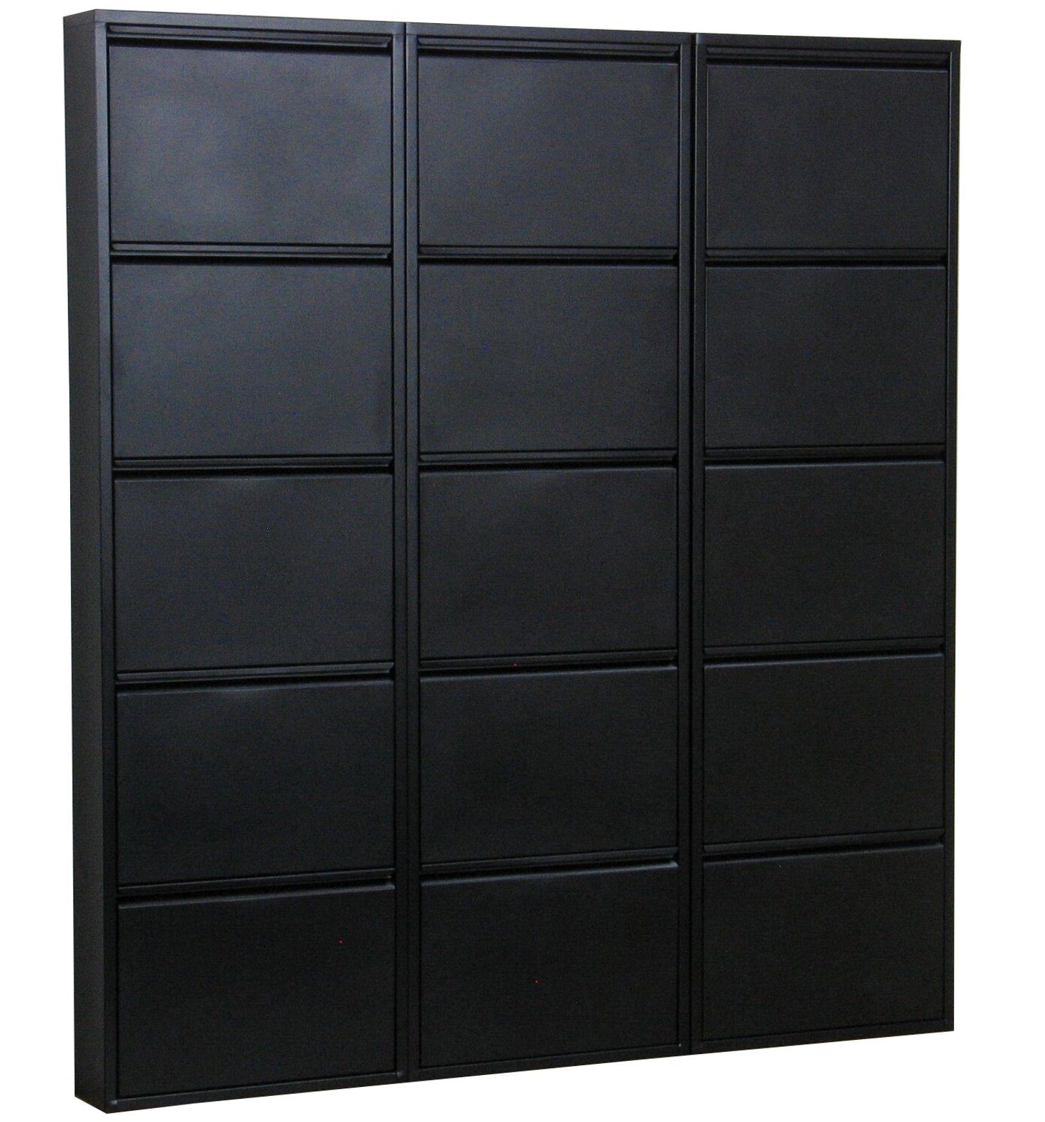 ebuy24 Schuhschrank Pisa Schuhschrank mit 15 Klappen/ Türen in Metall