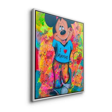 DOTCOMCANVAS® Leinwandbild Mickey Loves Minni, Leinwandbild Micky Maus Mickey Mickey Loves Minni Pop Art comic