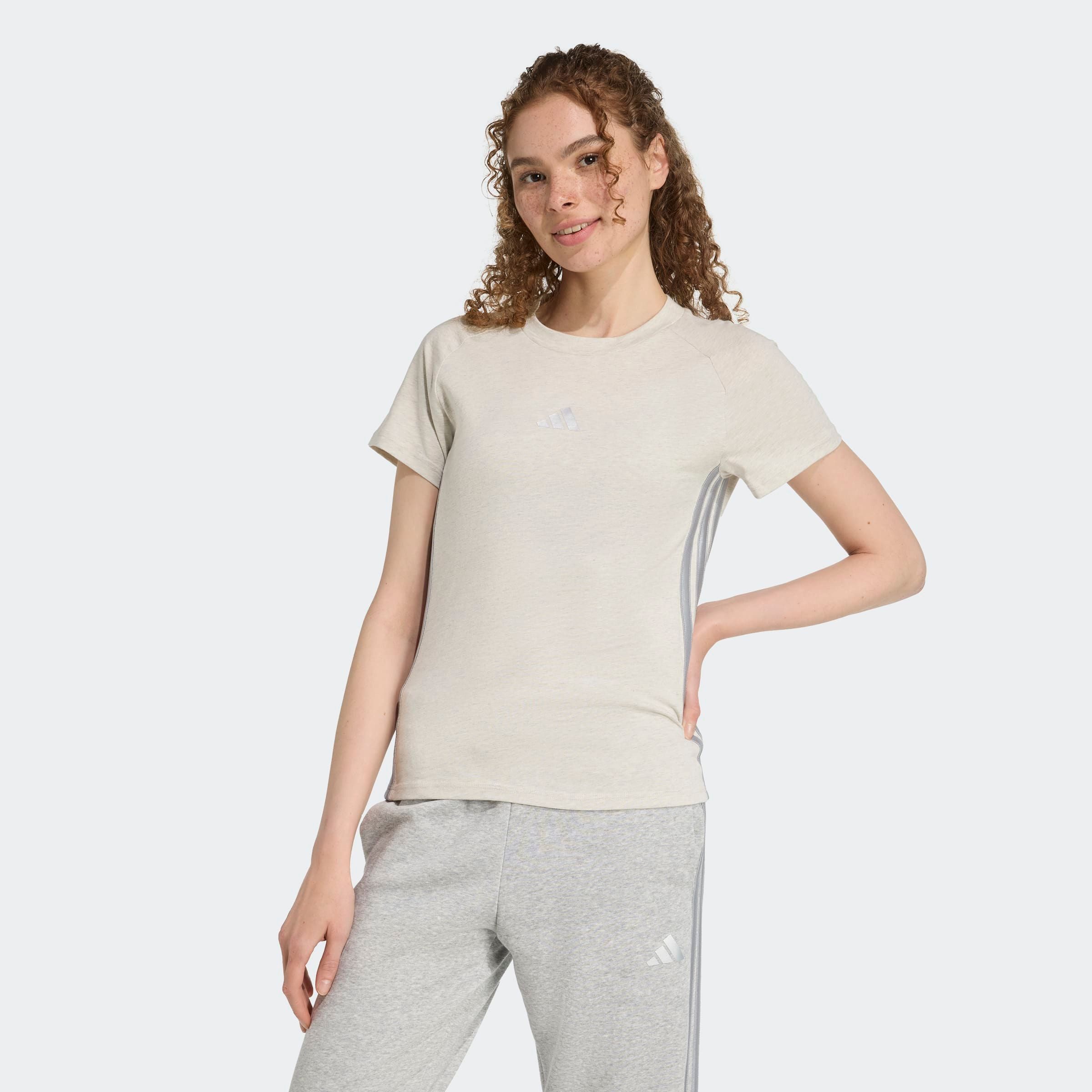 adidas Sportswear T-Shirt HOLIDAY 3-STREIFEN SCHMAL GESCHNITTENES schmal geschnittene Passform, Rundhalsausschnitt