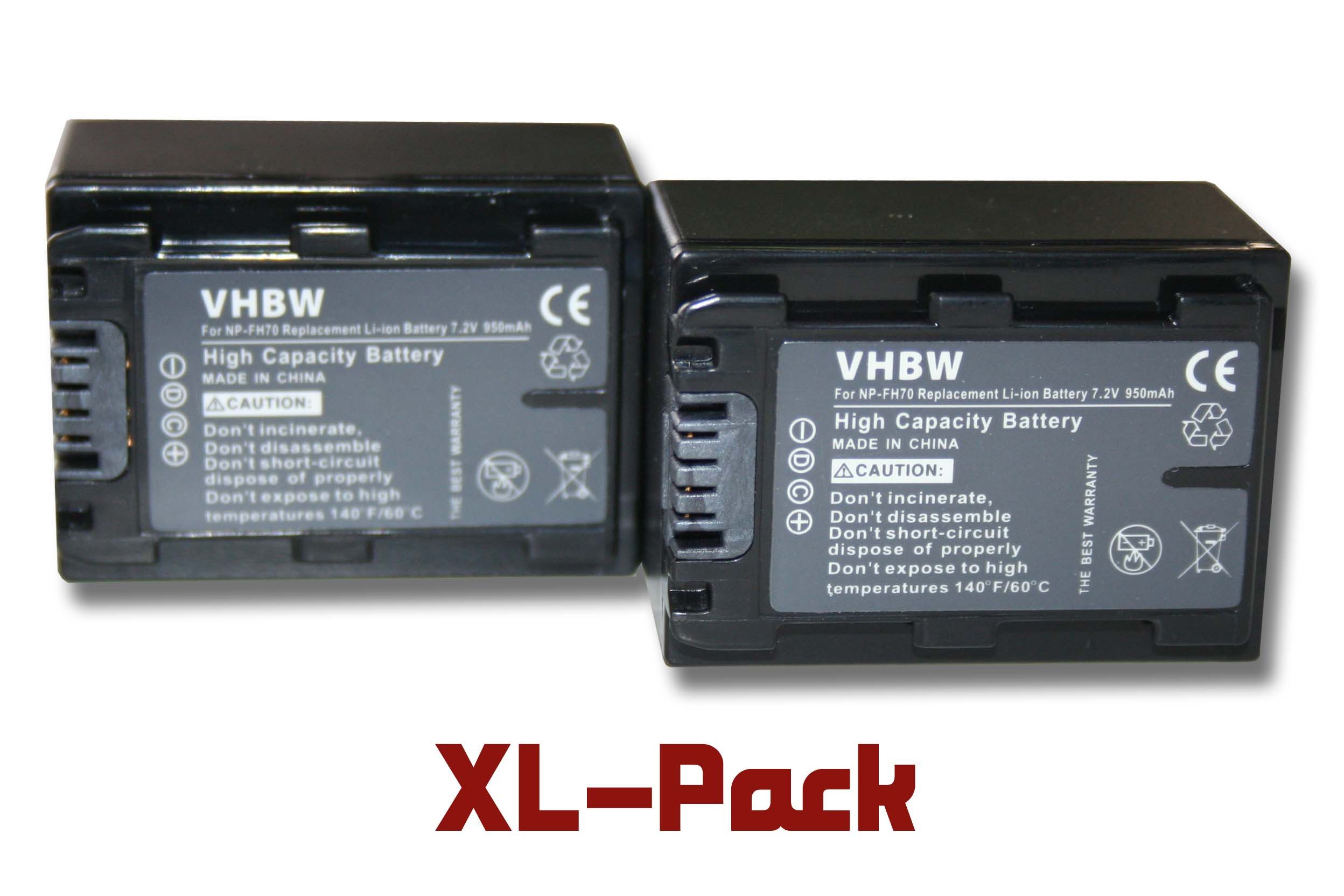 (950mAh, DCR-HC96(E) 950 Li-Ion) DCR-HC53(E), mAh vhbw DCR-HC62(E), passend Kamera-Akku für Camcorder Kompatibel Sony 7,2V, Digital mit