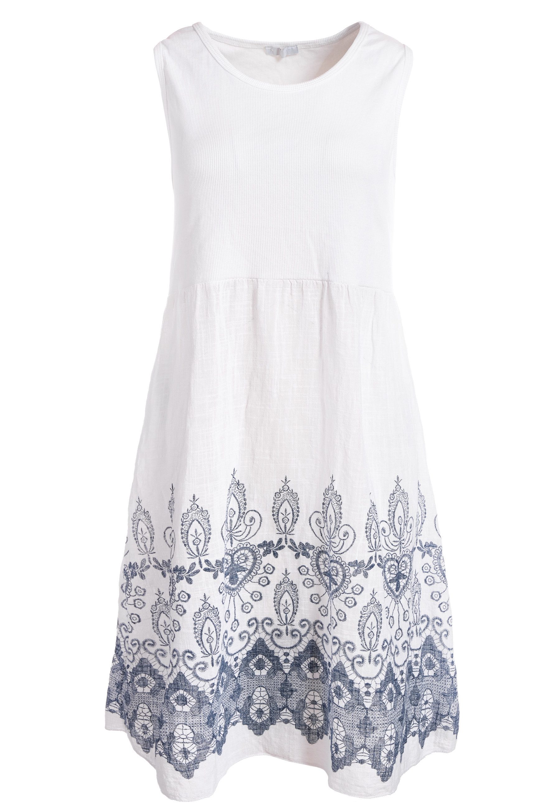 PEKIVESSA Sommerkleid Ärmelloses Trägerkleid aus Rippstrick günstig online kaufen