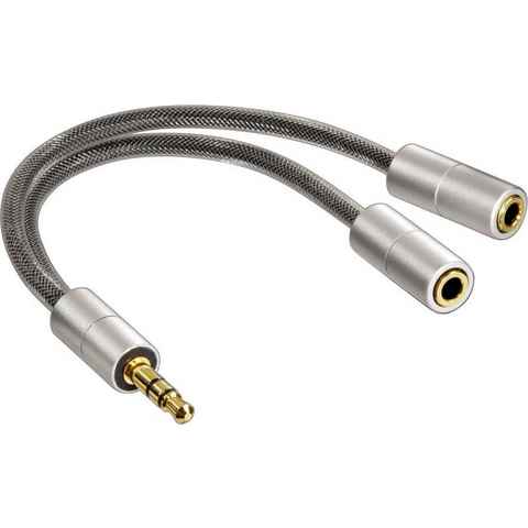 Hama Klinkenstecker Klinkenkabel Kopfhörer Adapter (15 cm) 3,5 mm Audio-Kabel, 3,5-mm-Klinke, 3,5-mm-Klinke (10 cm)