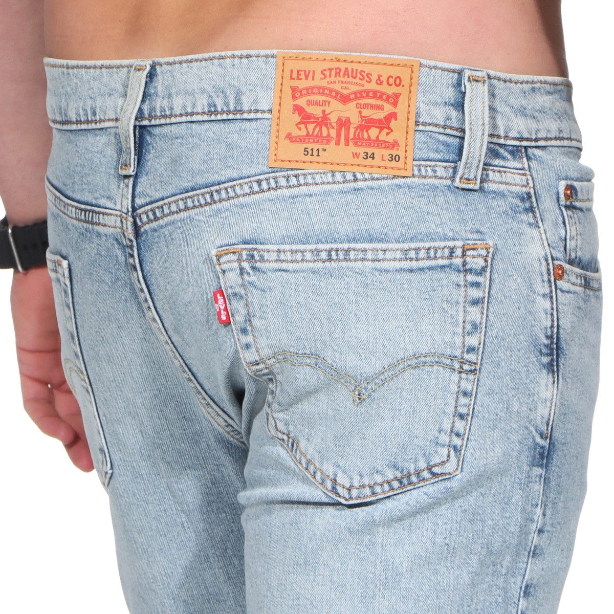 Levi's® Slim-fit-Jeans Levi´s Herren Jeans 511™ SLIM Stretch, schmal geschnitten 5-Pocket-Style, mit Stretch Anteil – Bild 4 von 5