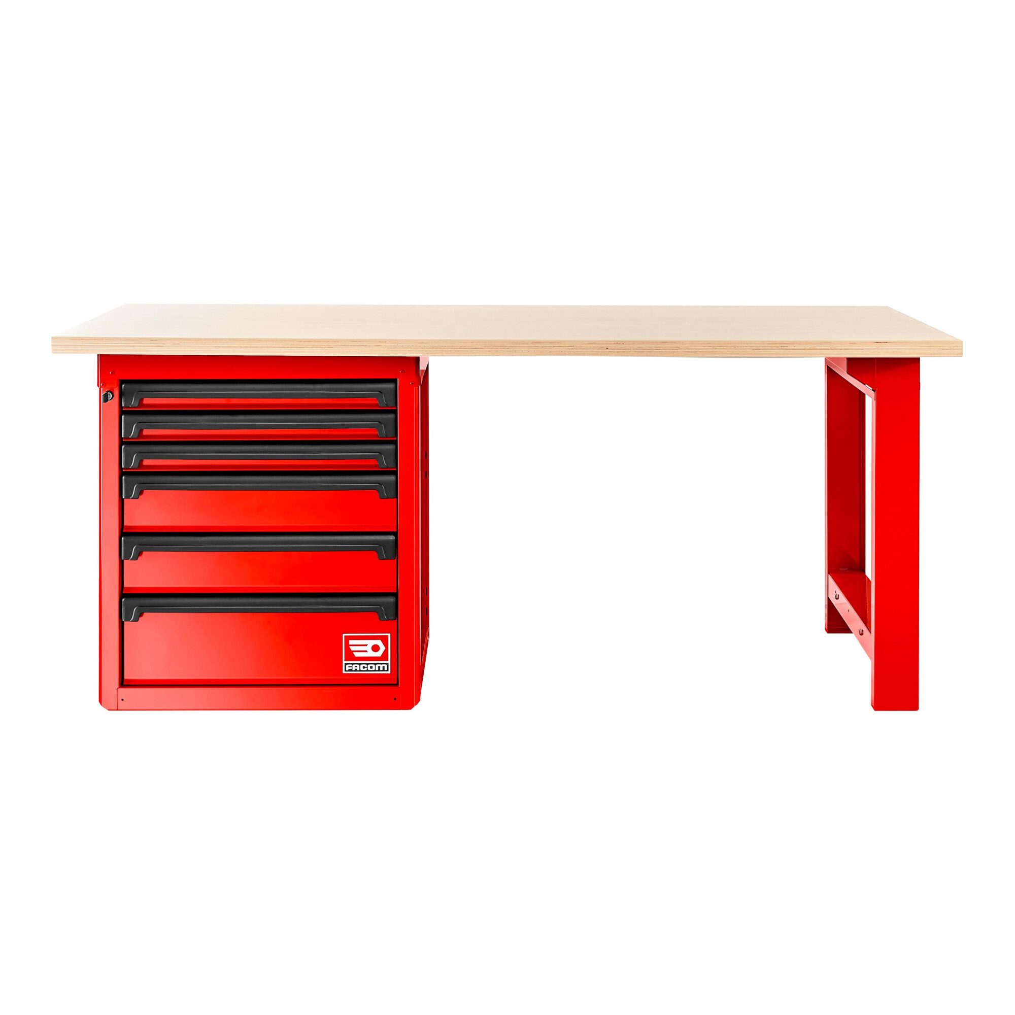 Facom Werkbank Facom RWS Werkbank 2m + Holzplatte, rot