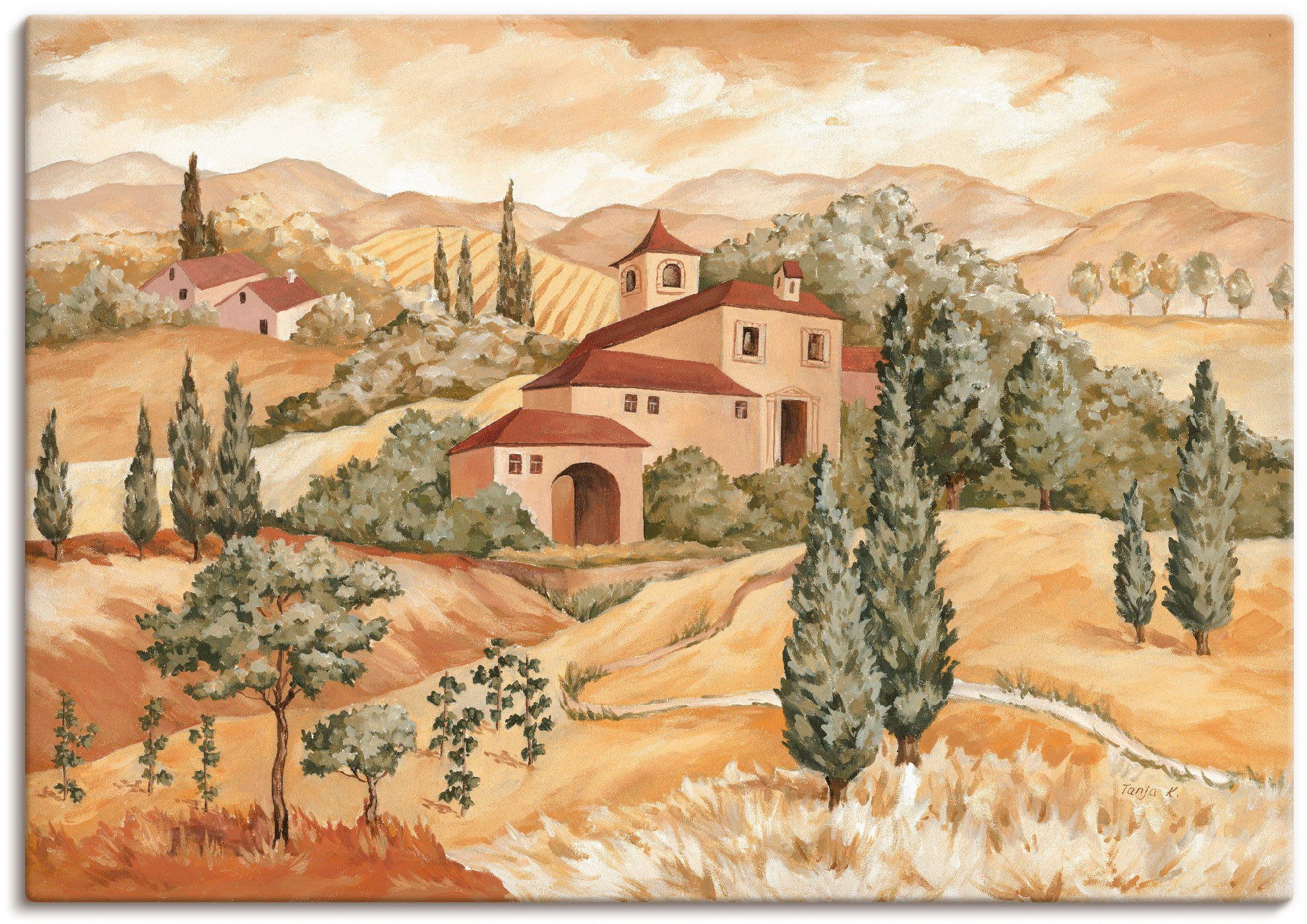 Artland Leinwandbild Landschaft IV, Europa (1 St), auf Holzrahmen gespannt