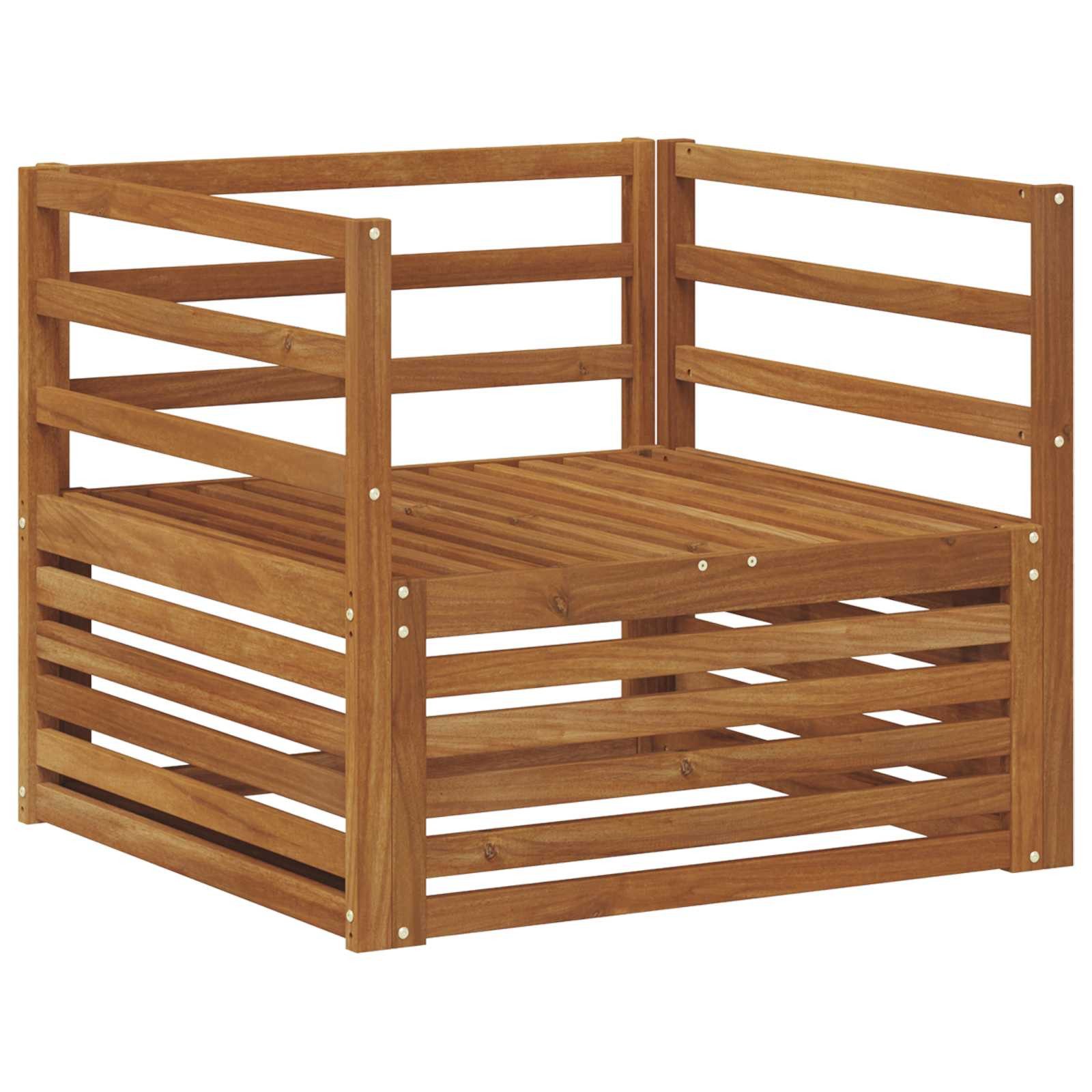 vidaXL Sofaelement 2 Stück Sofa mit Armlehnen Natur (2 St)