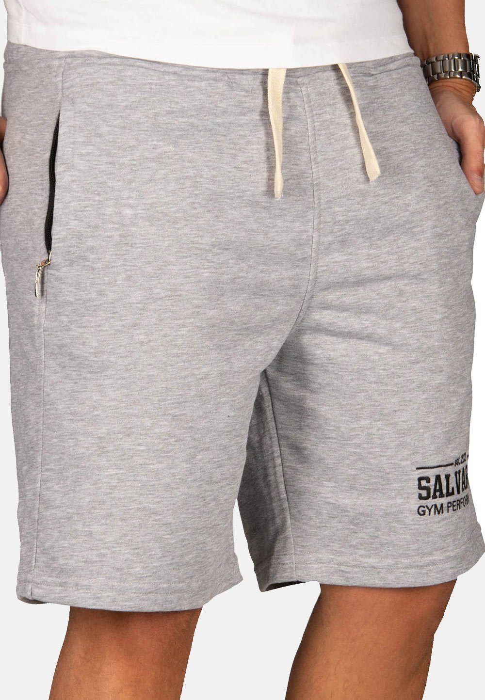 Alessandro Shorts mit Salvarini breitem Kordelzug grau