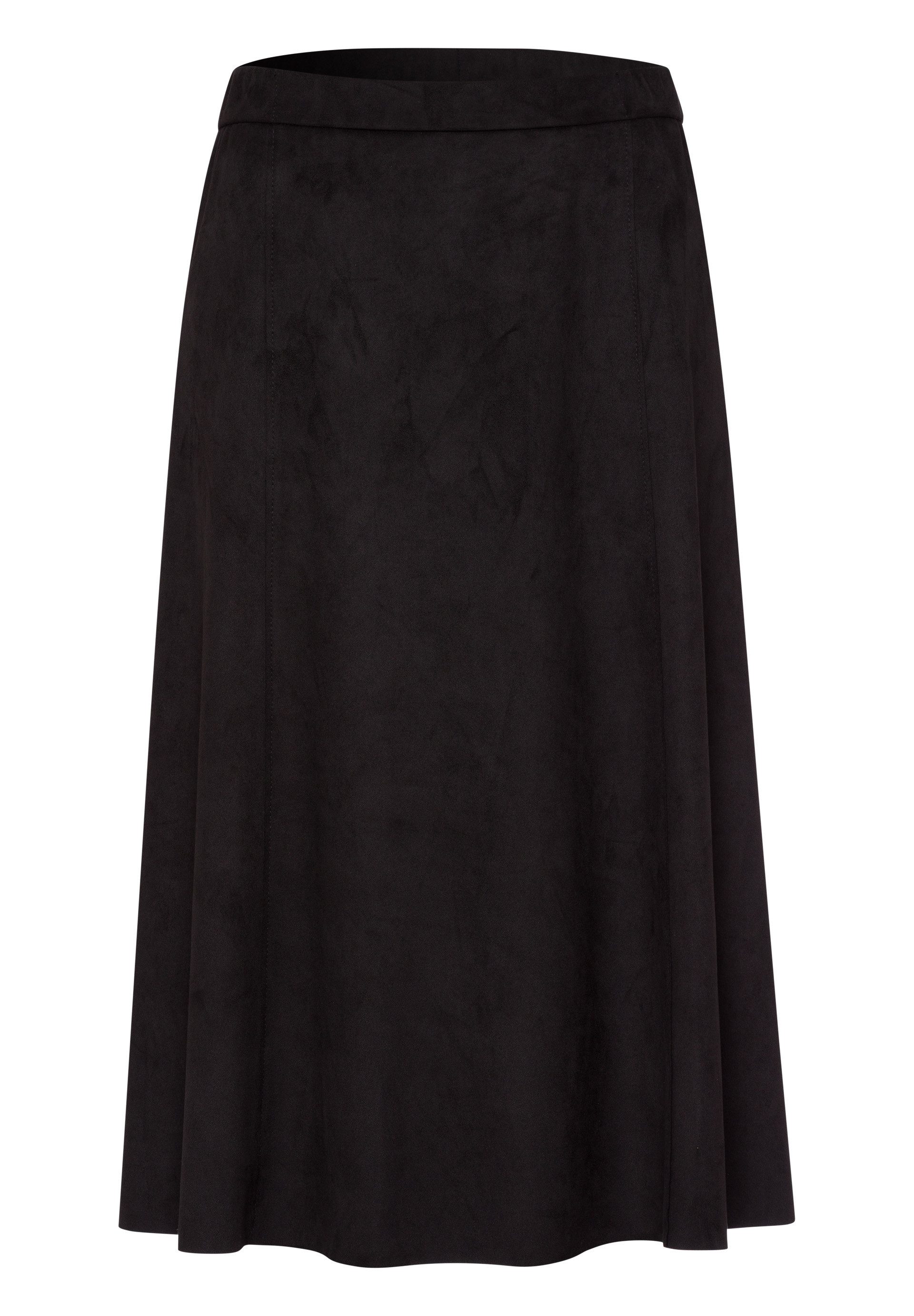 FRANK WALDER Maxirock in Veloursleder-Optik