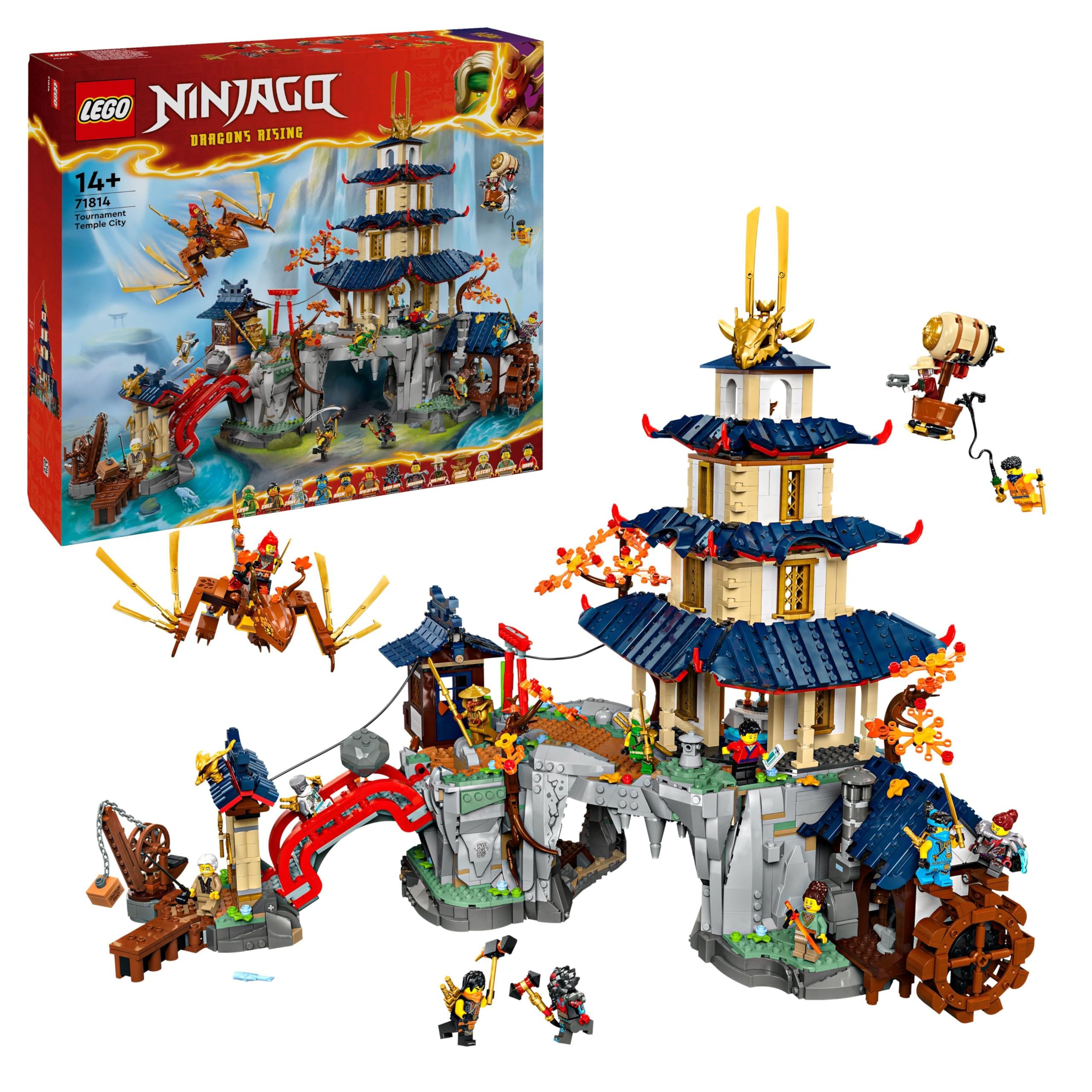 LEGO® NINJAGO Turnier-Tempelstadt 71814 Konstruktions-Spielset, (3489 St), 3489-teiliges LEGO Bauset