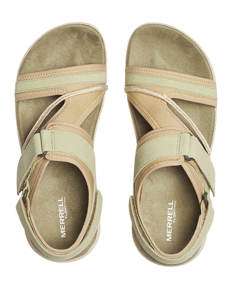 Merrell Terran 4 Backstrap (Vollnarbenleder, Klettverschluss) beige Damen Sandale