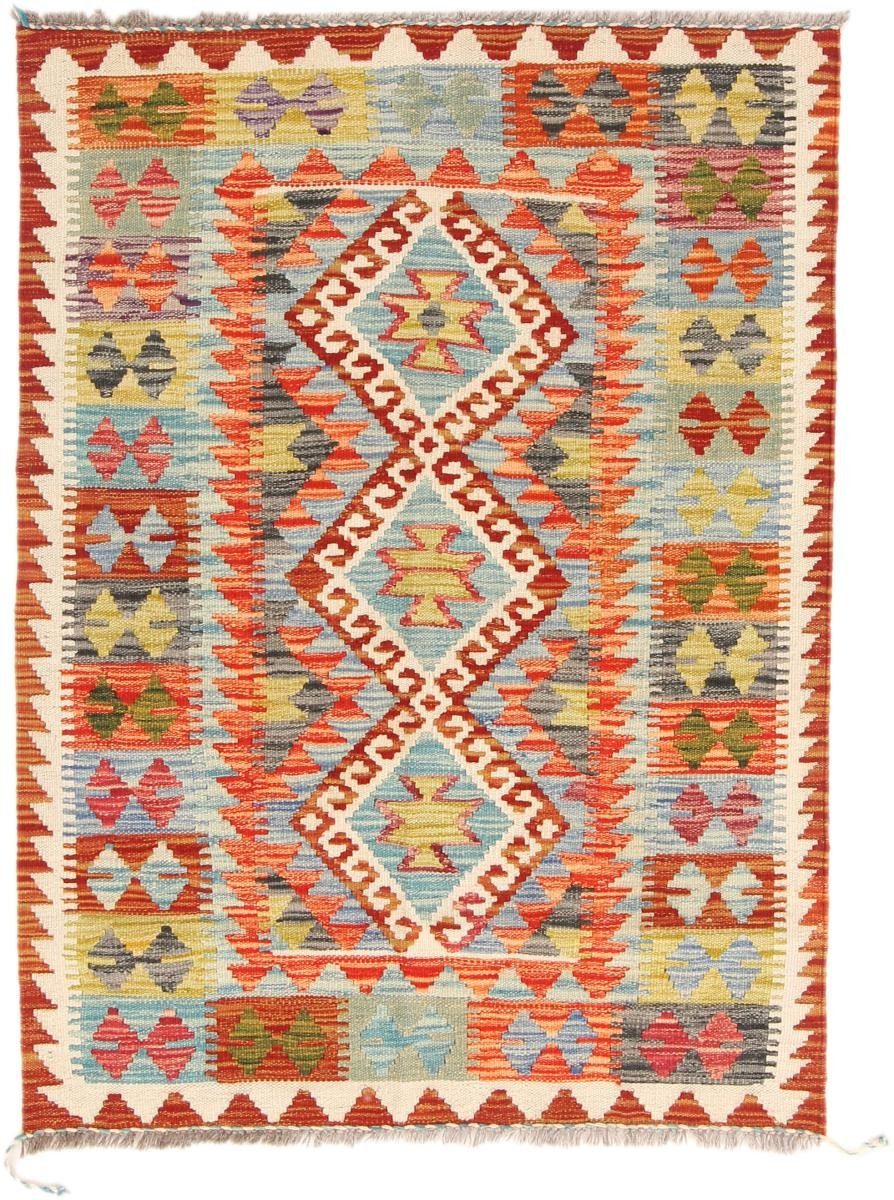 Orientteppich Kelim Afghan 88x116 Handgewebter Orientteppich, Nain Trading, rechteckig, Höhe: 3 mm