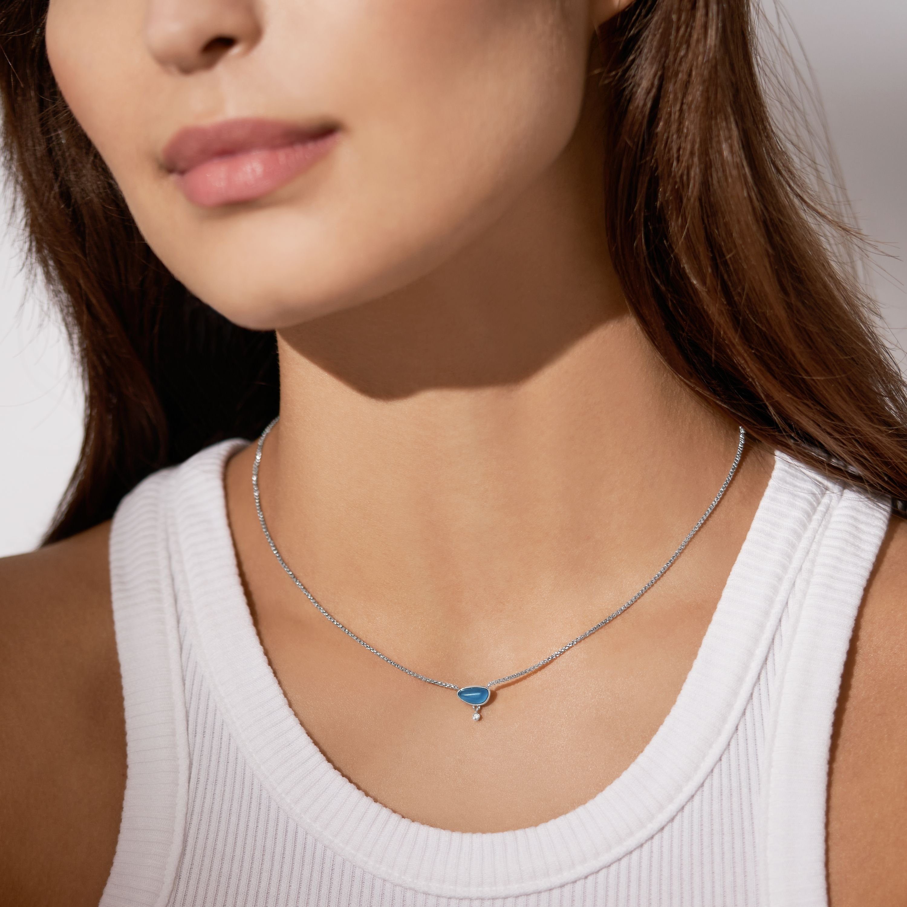 Skagen Edelstahlkette Halskette silberfa...